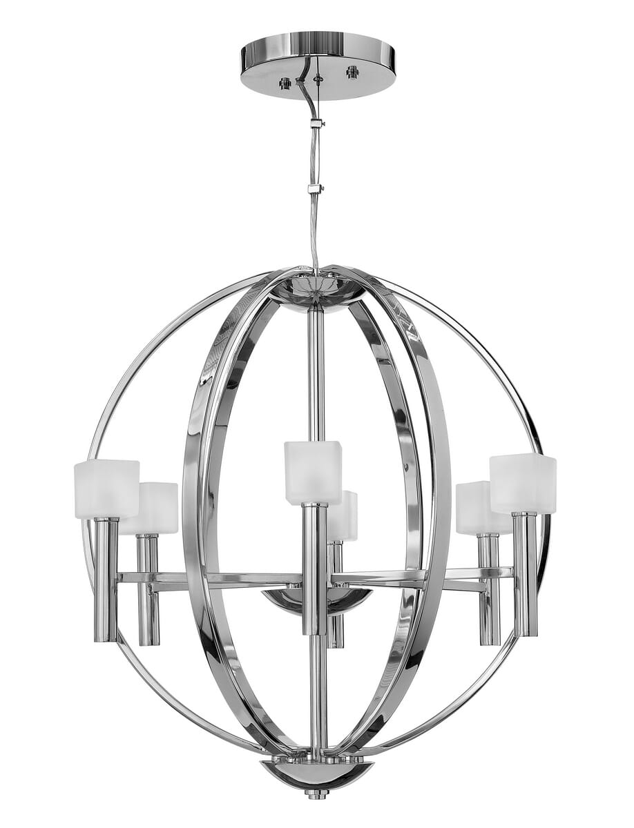 Fredrick Ramond Mondo 6-Light Chandelier in Polished Chrome*