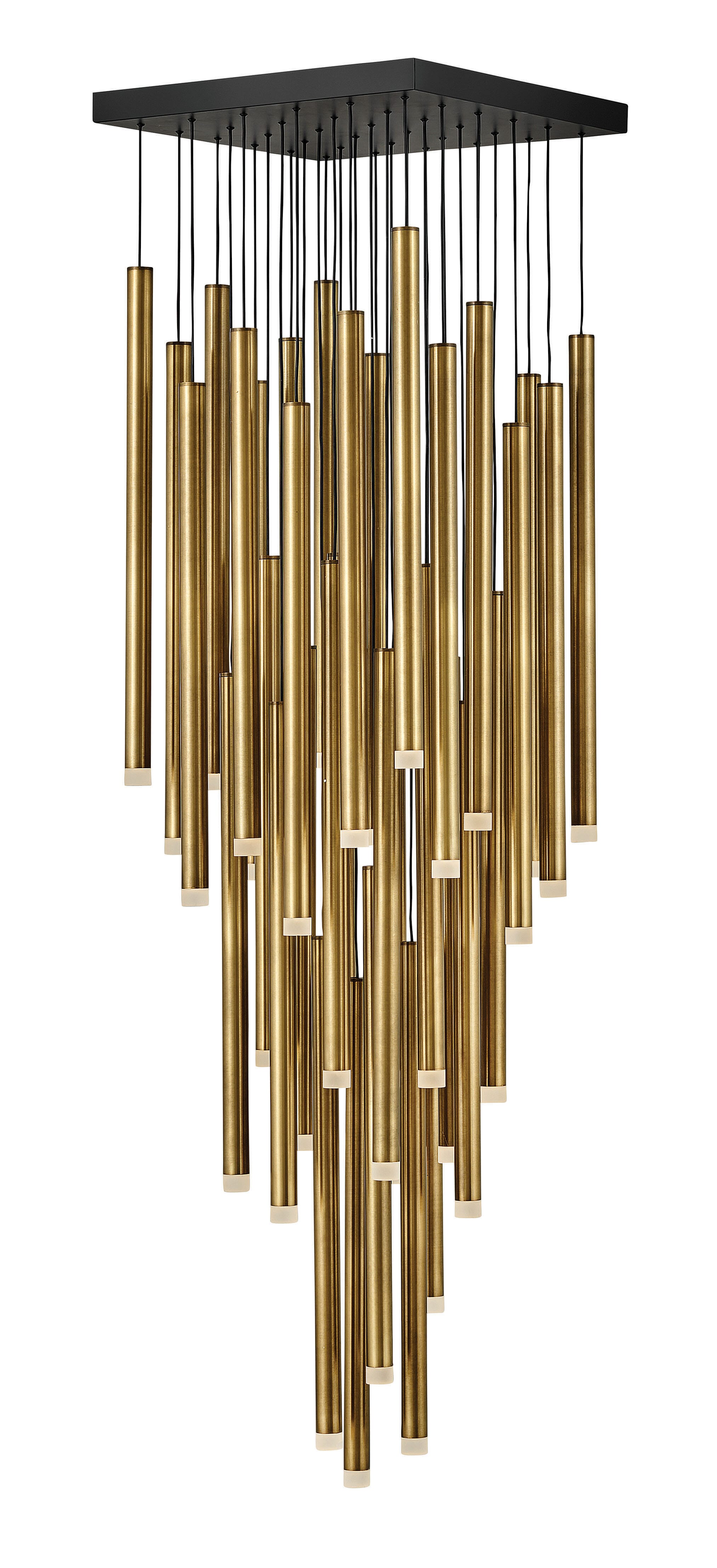 Fredrick Ramond Harmony 36-Light Chandelier in Heritage Brass