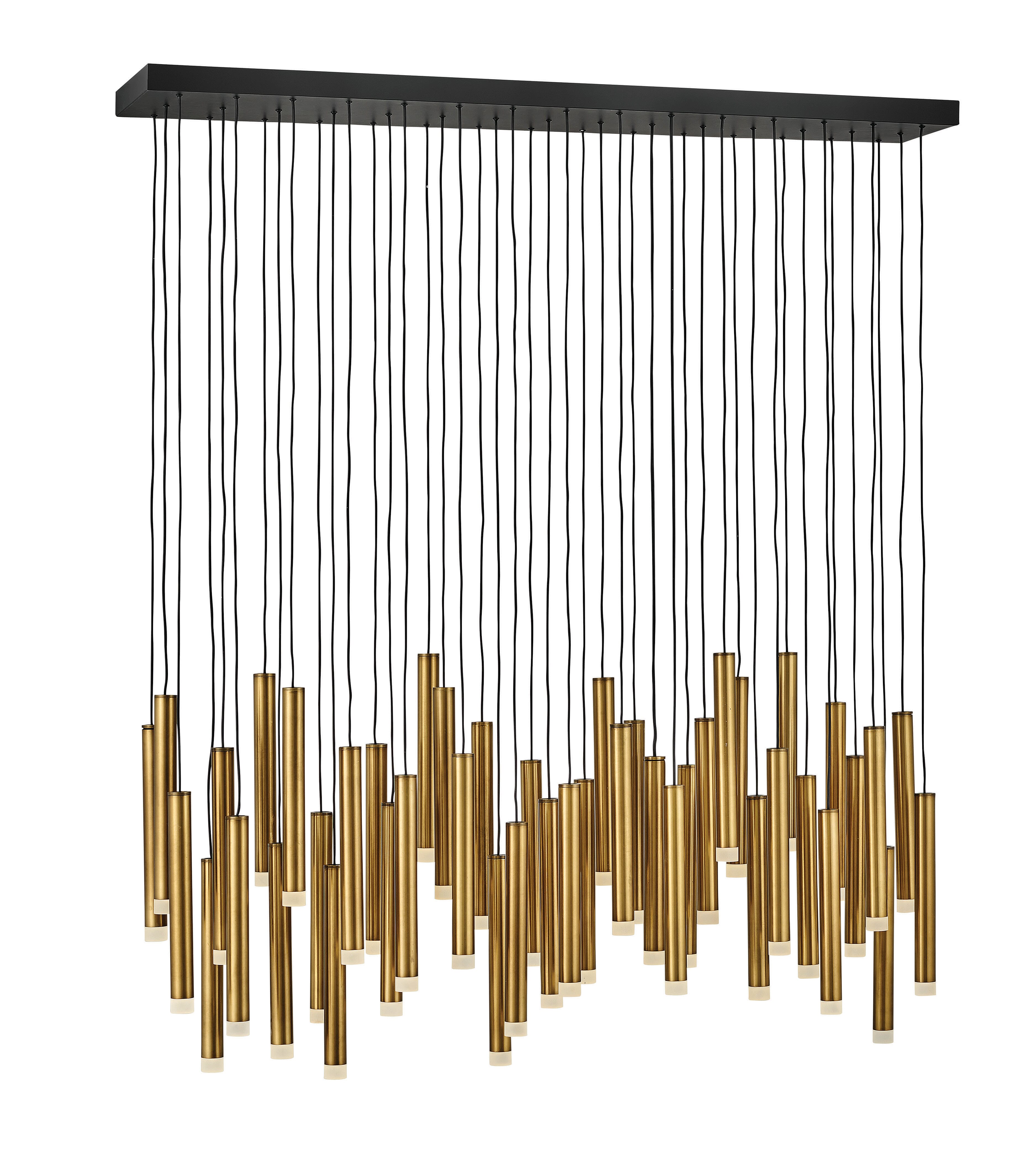 Fredrick Ramond Harmony 45-Light Chandelier in Heritage Brass