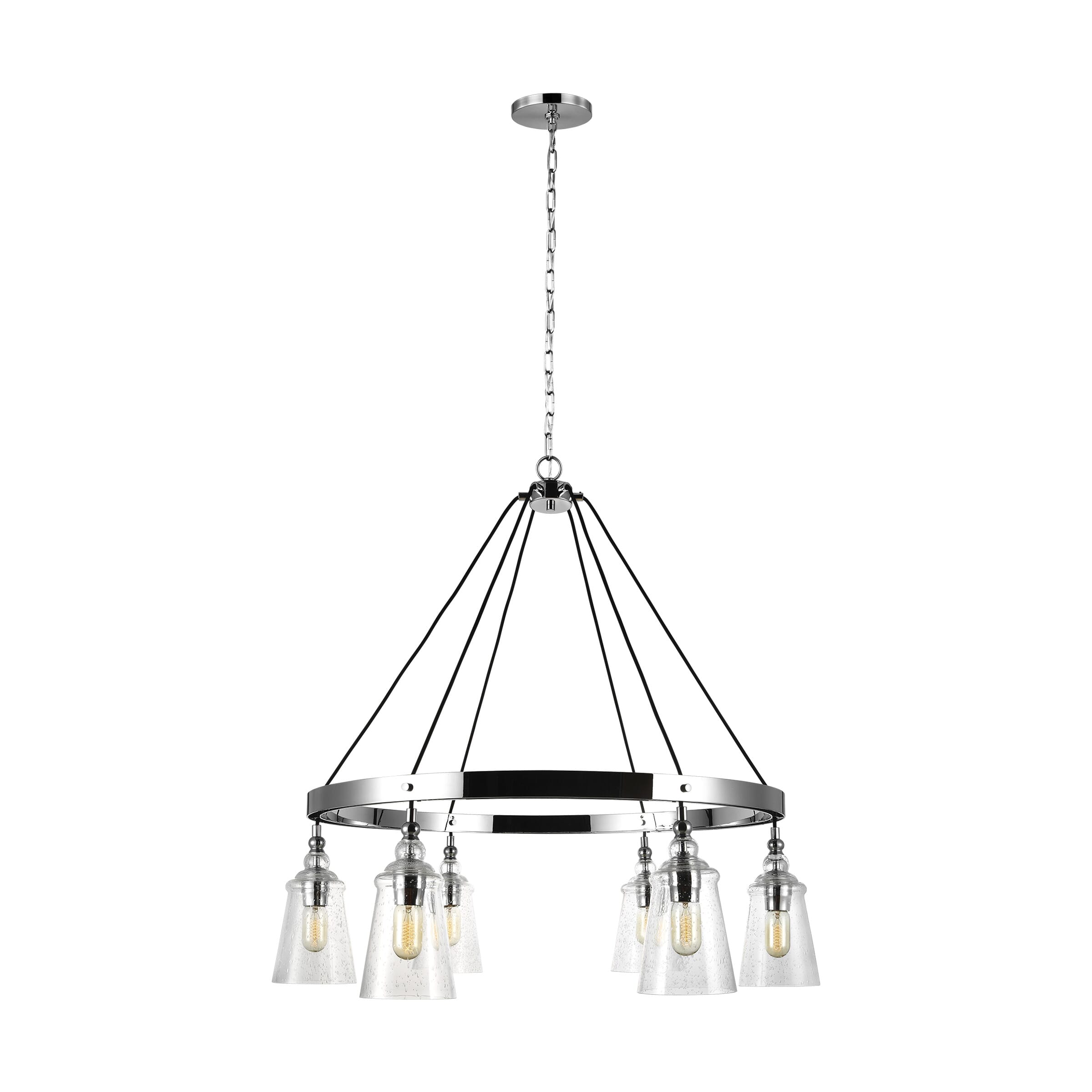 Feiss Loras 6-Light Chandelier in Chrome