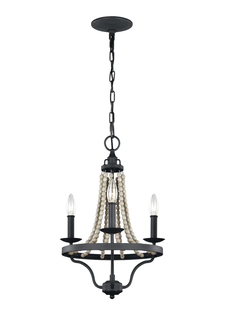 Feiss Nori Pendant in Dark Weathered Zinc/Driftwood Gray