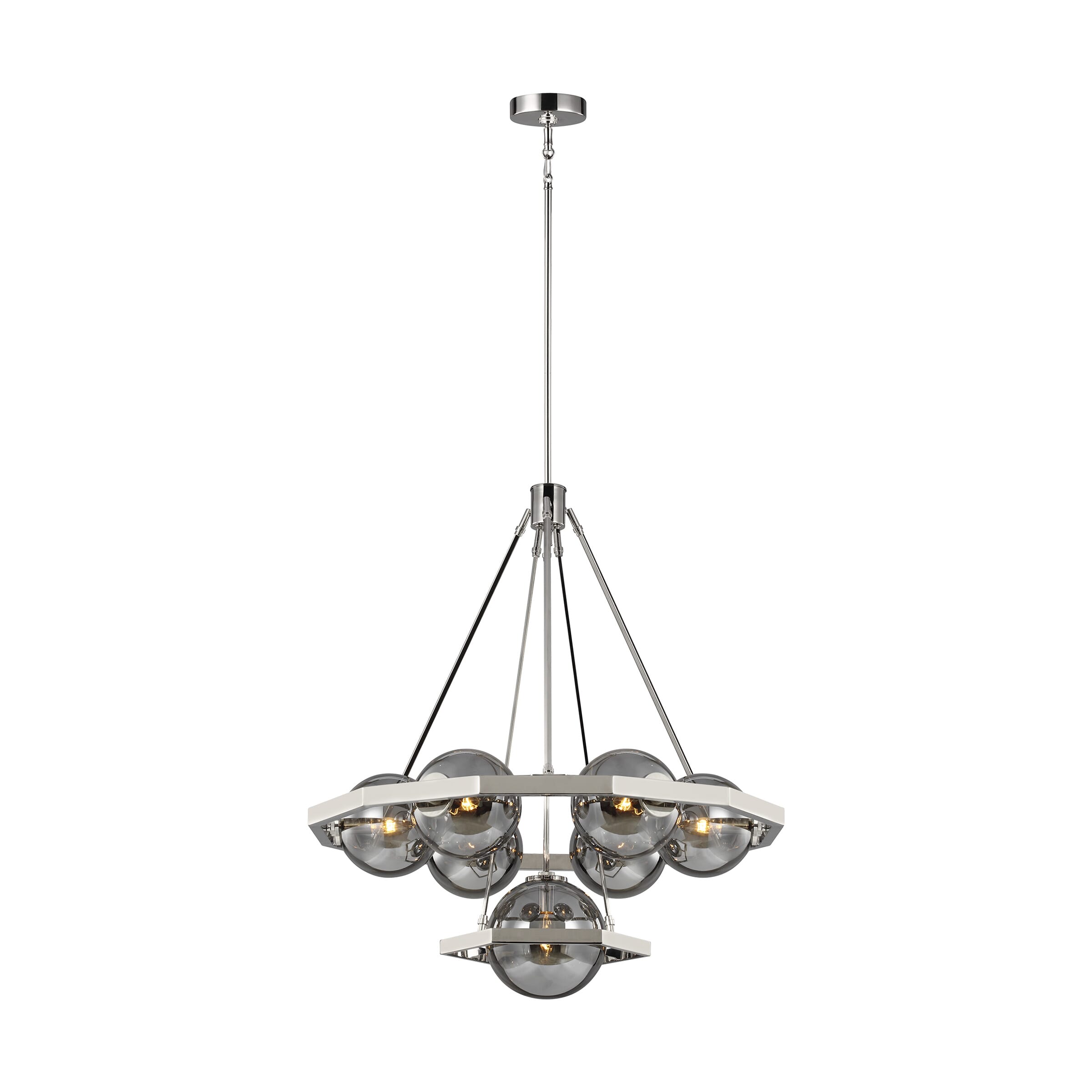 Feiss Harper 7-Light Chandelier in Polished Nickel