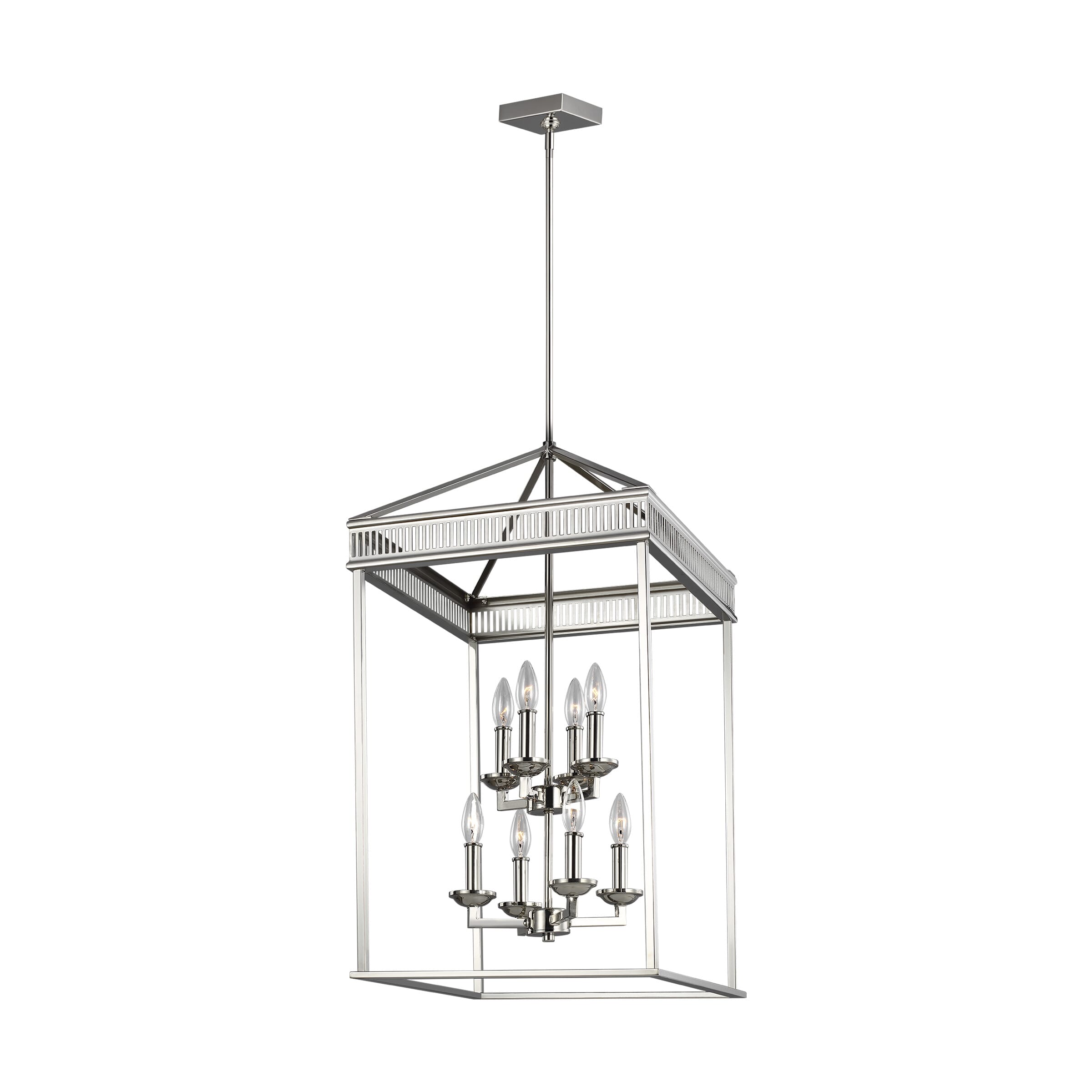 Feiss Woodruff 8-Light 17" Chandelier in Polished Nickel