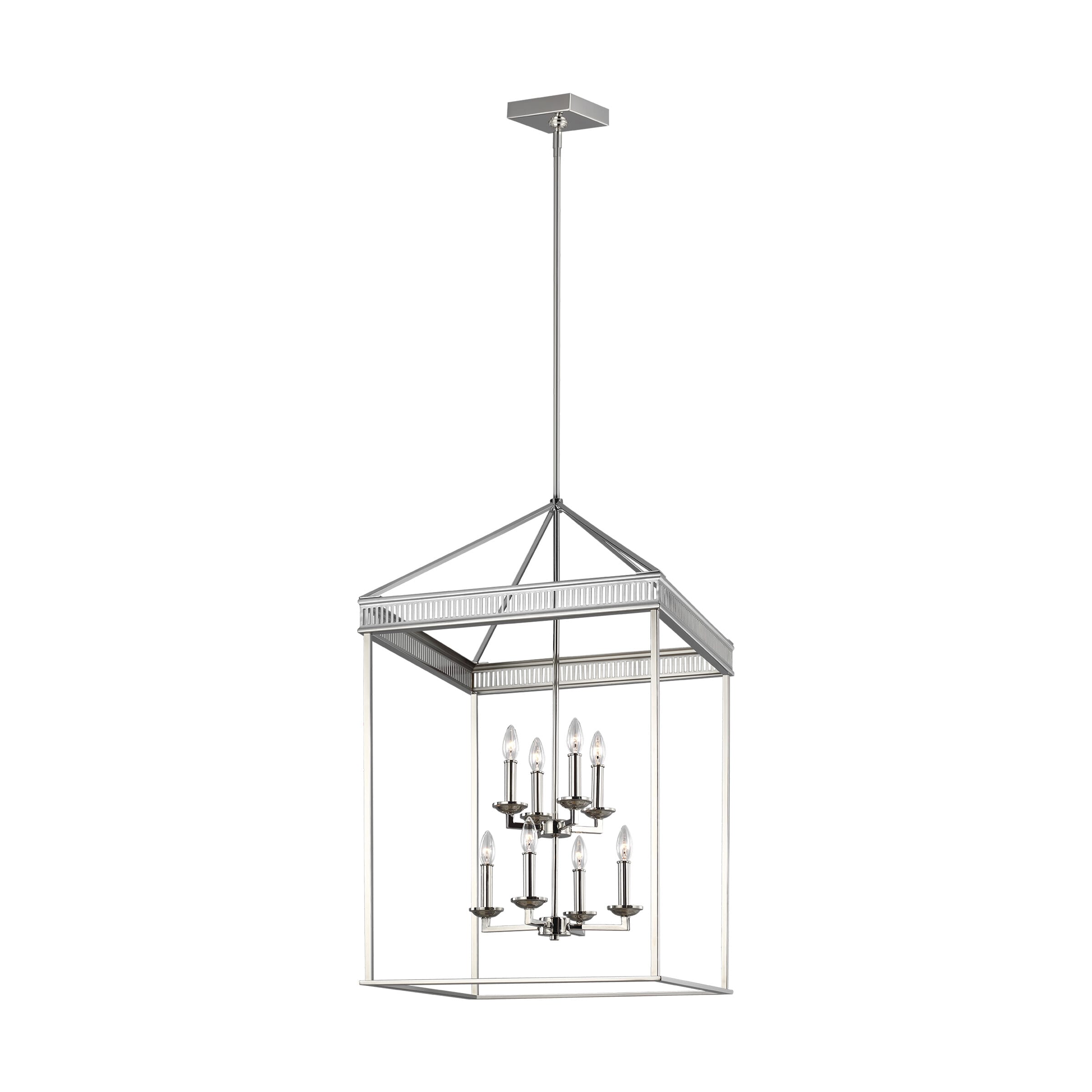 Feiss Woodruff 8-Light 22" Chandelier in Polished Nickel