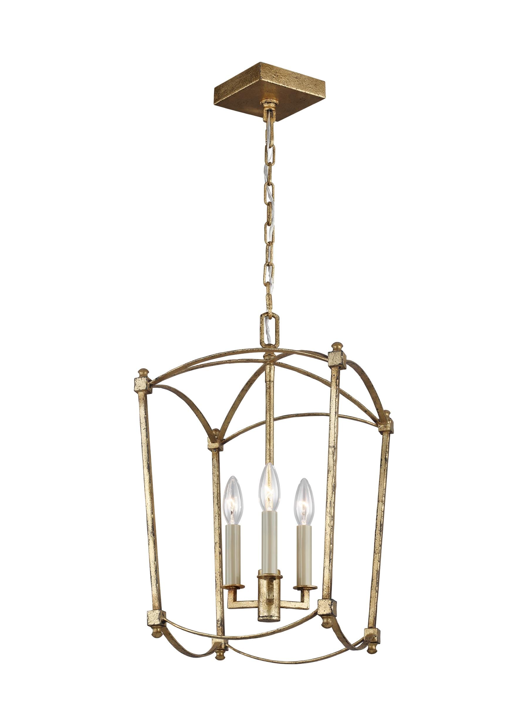 Feiss Thayer 3-Light Contemporary Chandelier in Antique Gild