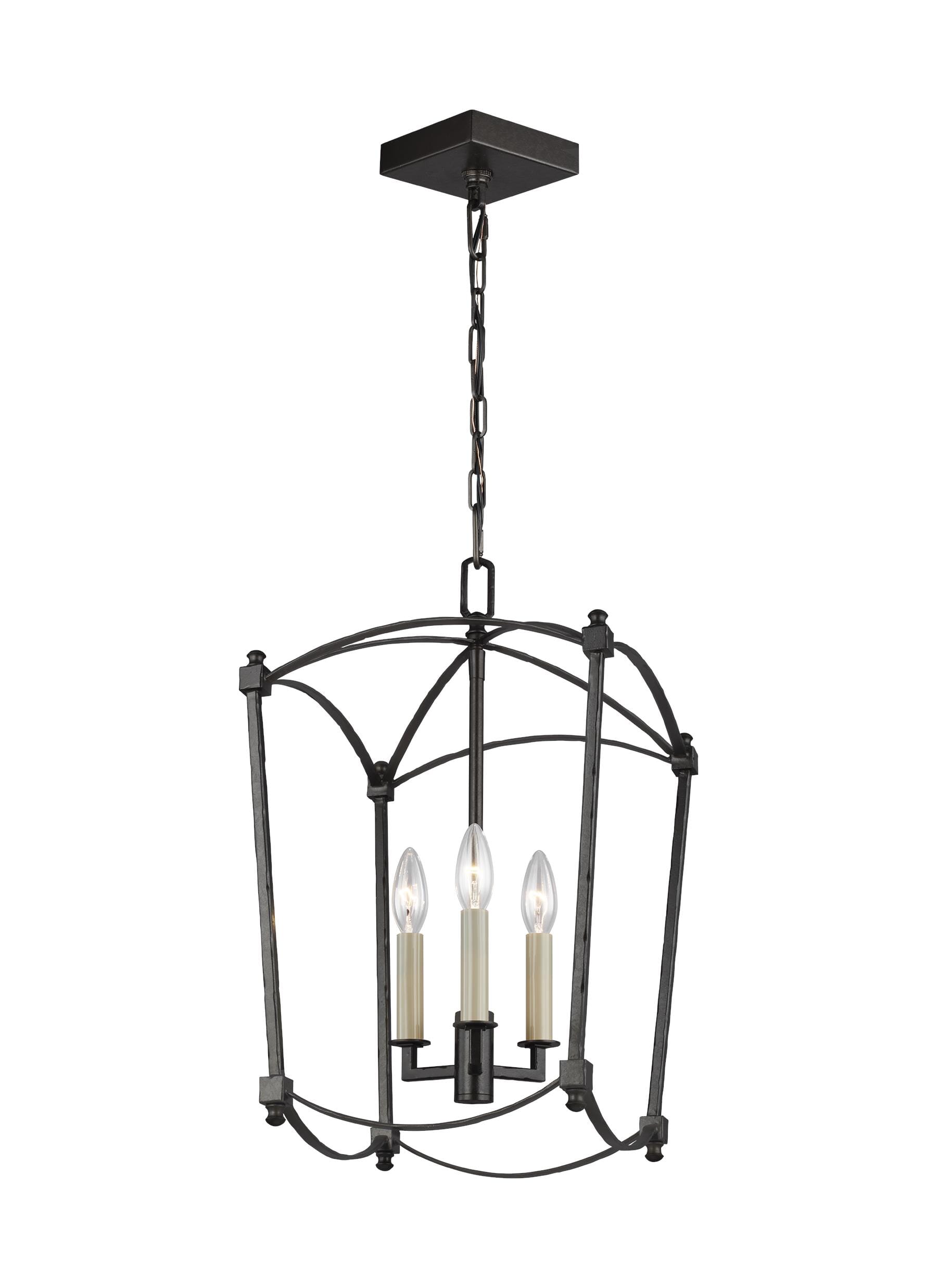 Feiss Thayer 3-Light Lantern in Smith Steel