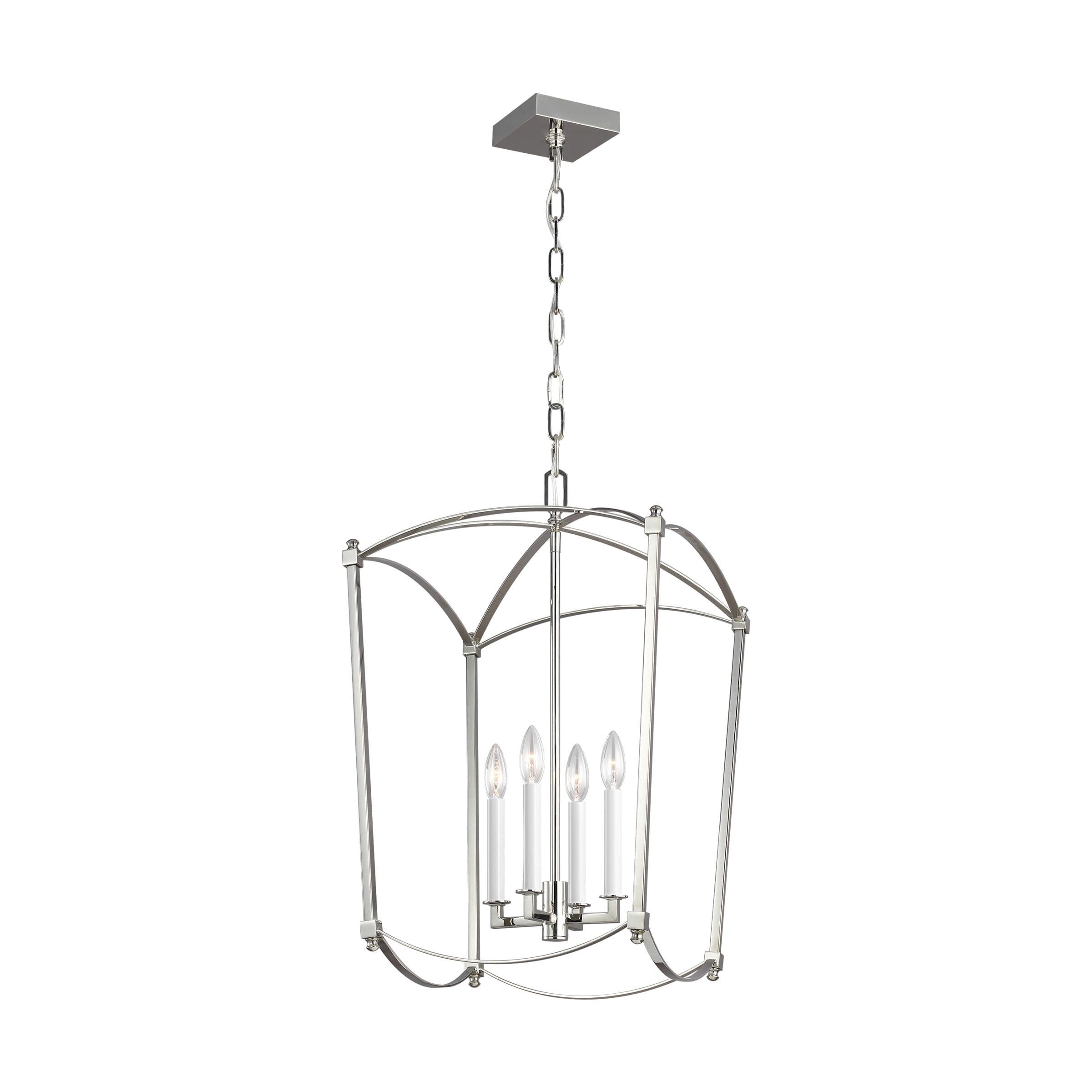 Feiss Thayer 16" 4-Light Foyer Pendant in Polished Nickel