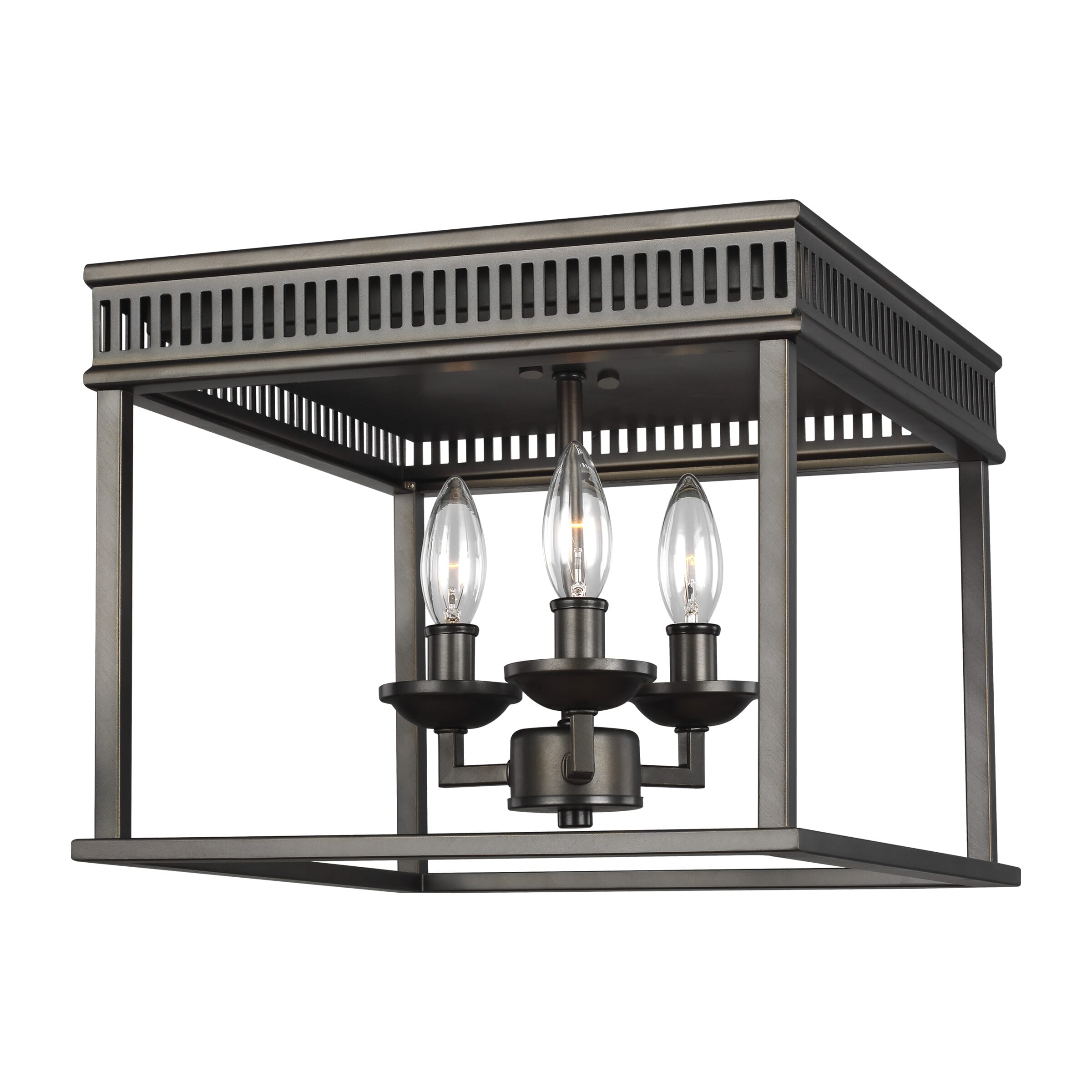 Feiss Woodruff 3-Light Ceiling Light in Antique Bronze