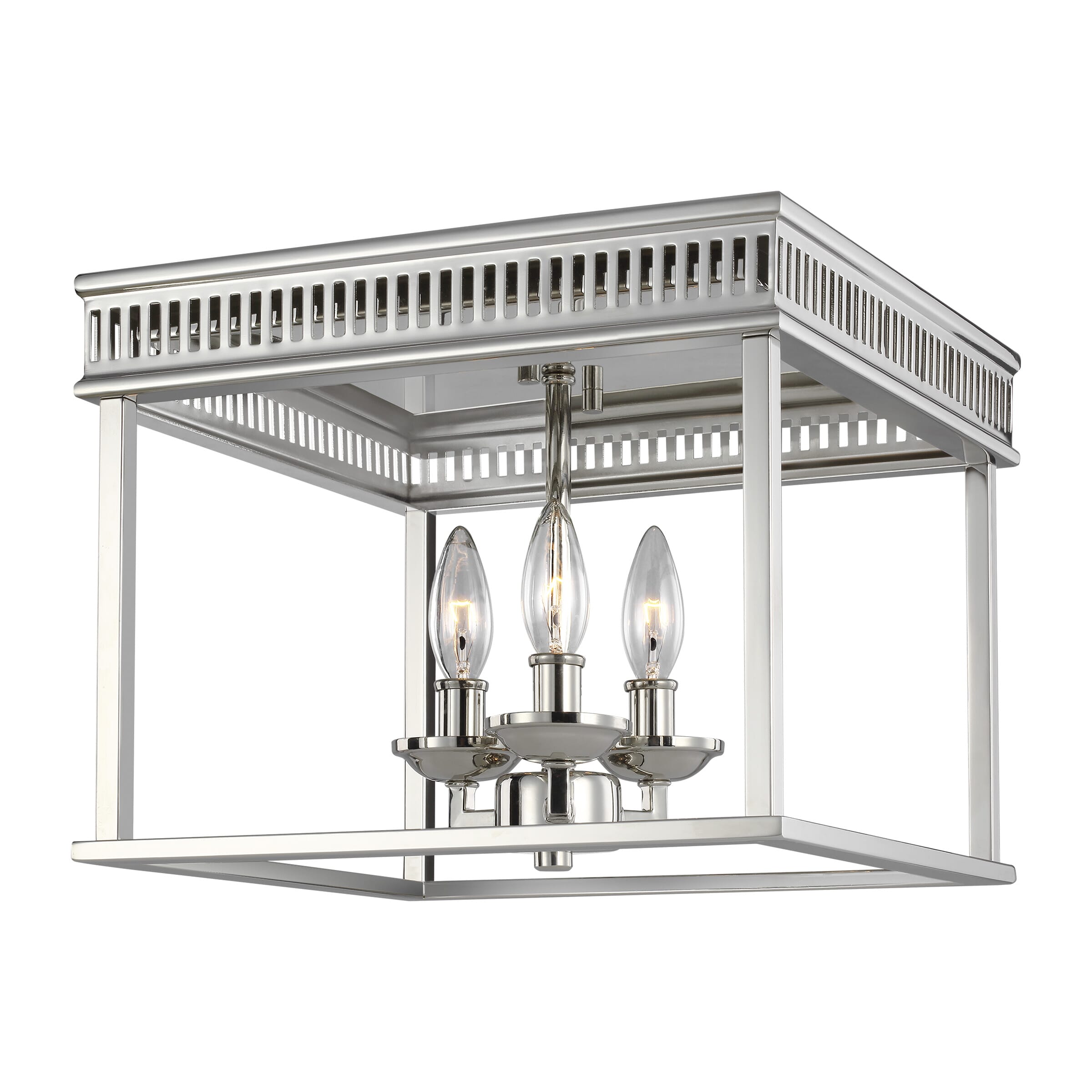 Feiss Woodruff 3-Light Ceiling Light in Polished Nickel