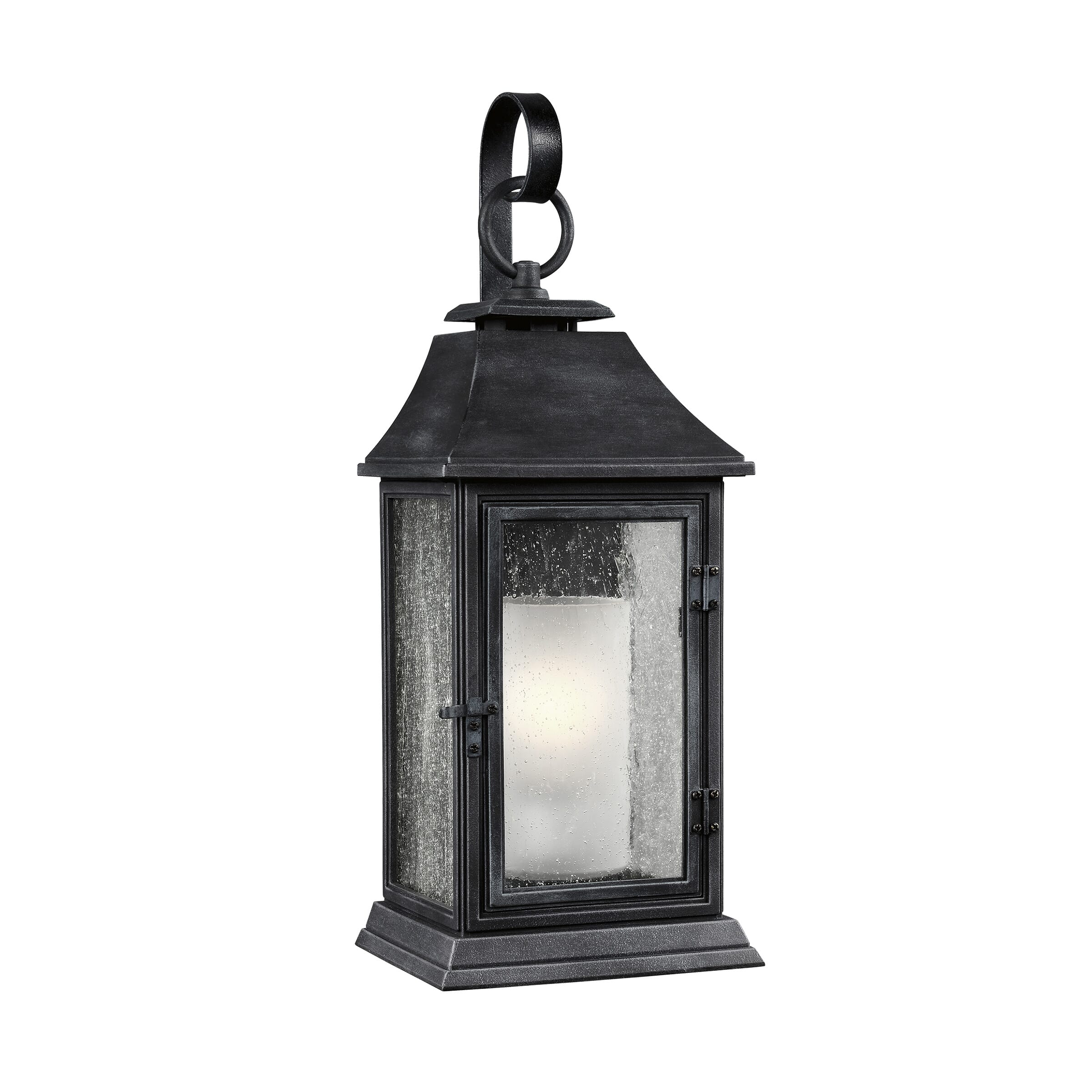 Feiss Shepherd 19.13" Outdoor Wall Sconce in Dark Weathered Zinc