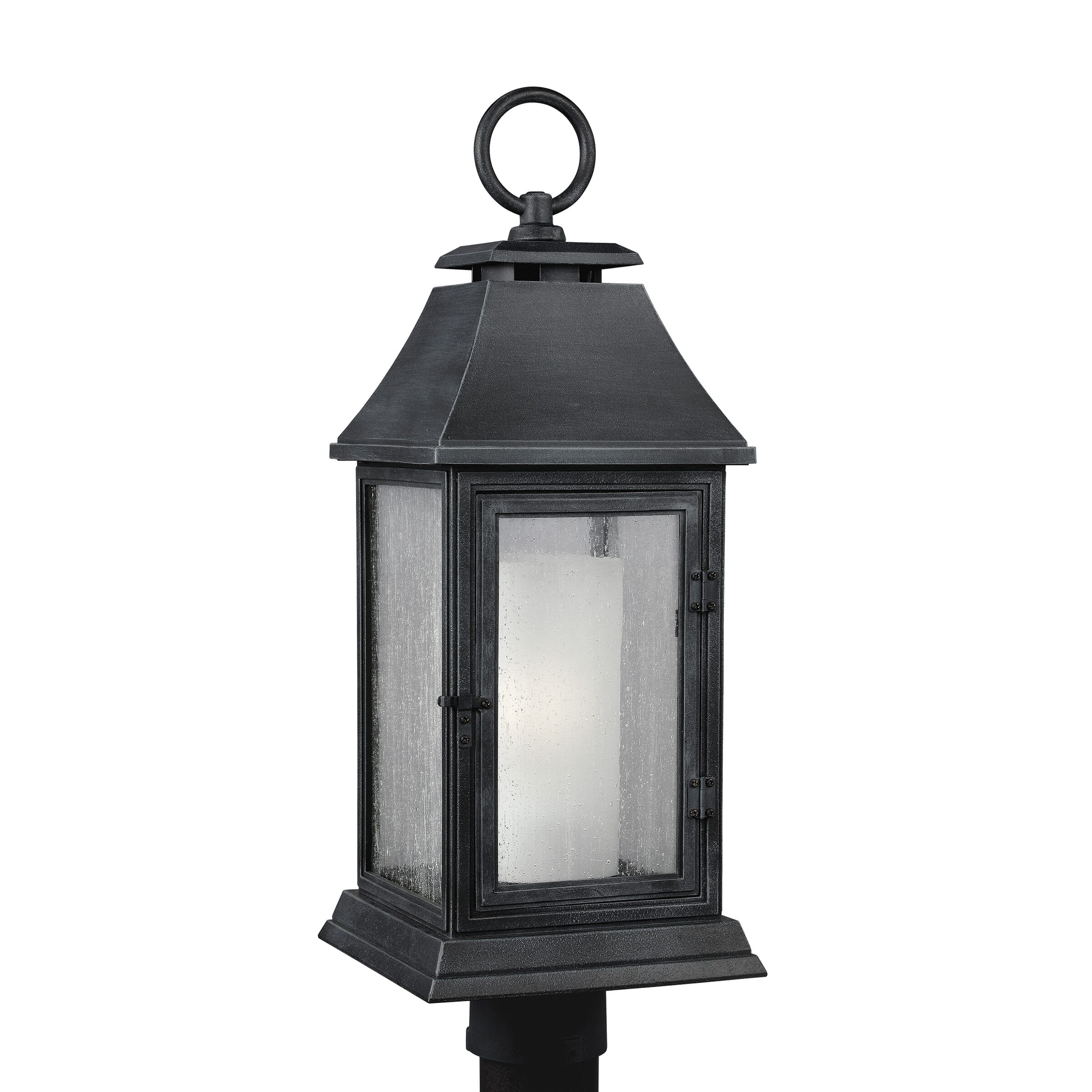 Feiss Shepherd 1-Light Outdoor Post in Dark Weathered Zinc