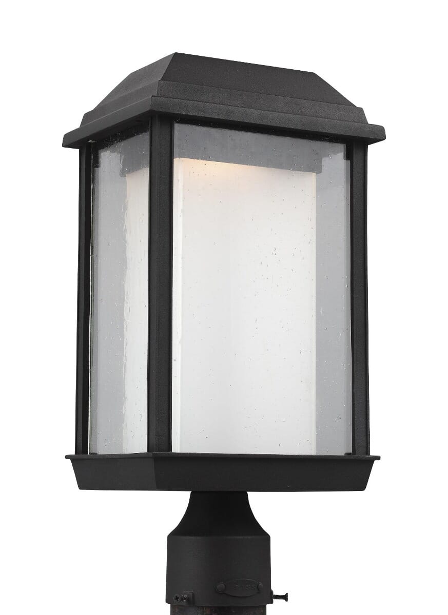 Feiss McHenry Large Outdoor LED Post Lantern in Textured Black