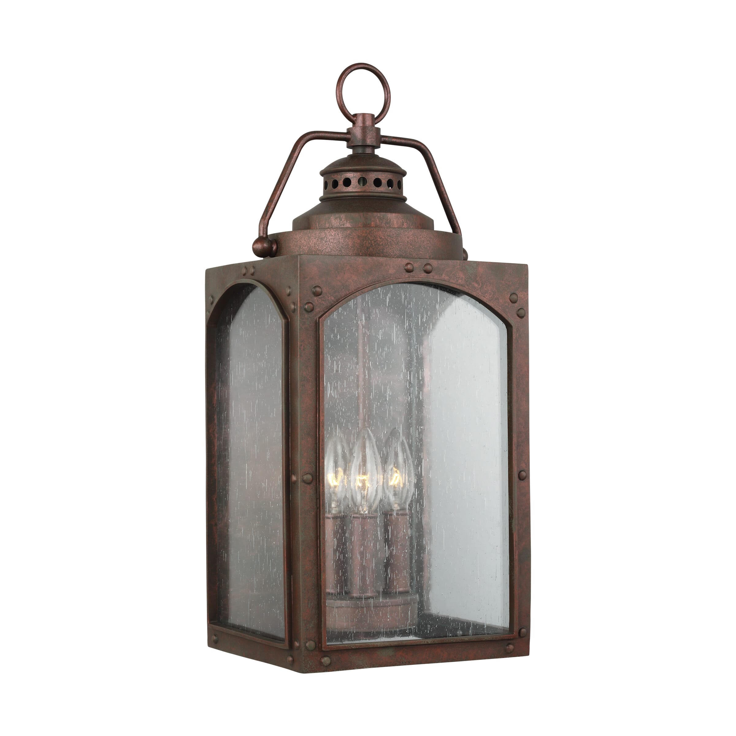 Feiss Randhurst 3-Light Outdoor Wall Light in Copper Oxide