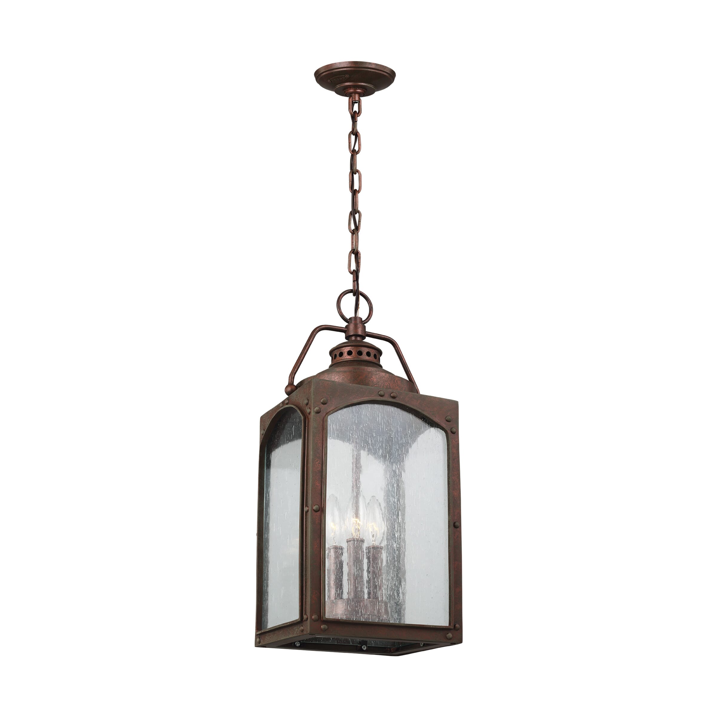 Feiss Randhurst 3-Light Hanging Lantern in Copper Oxide