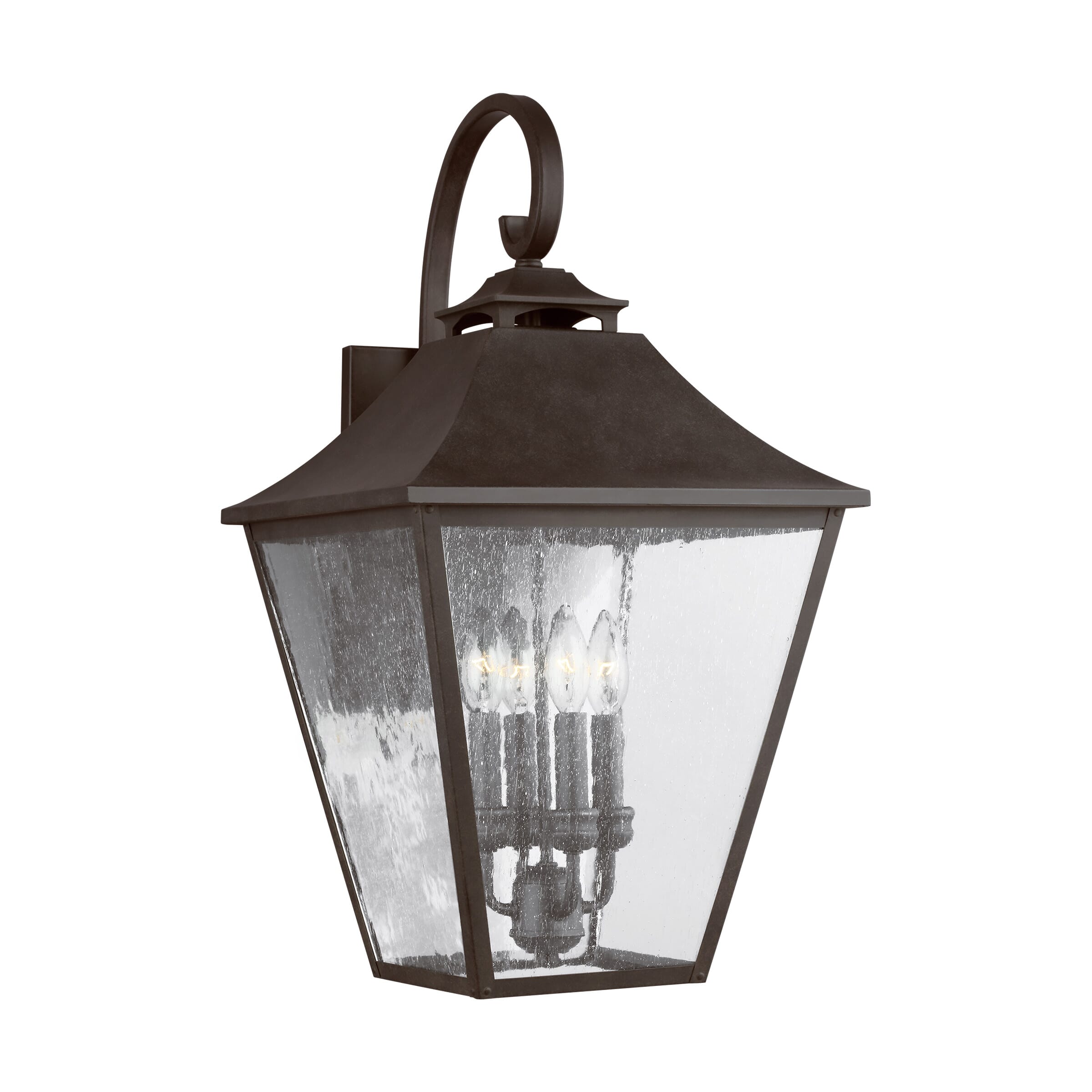 Feiss Galena 4-Light 13.25" Outdoor Wall Light in Sable