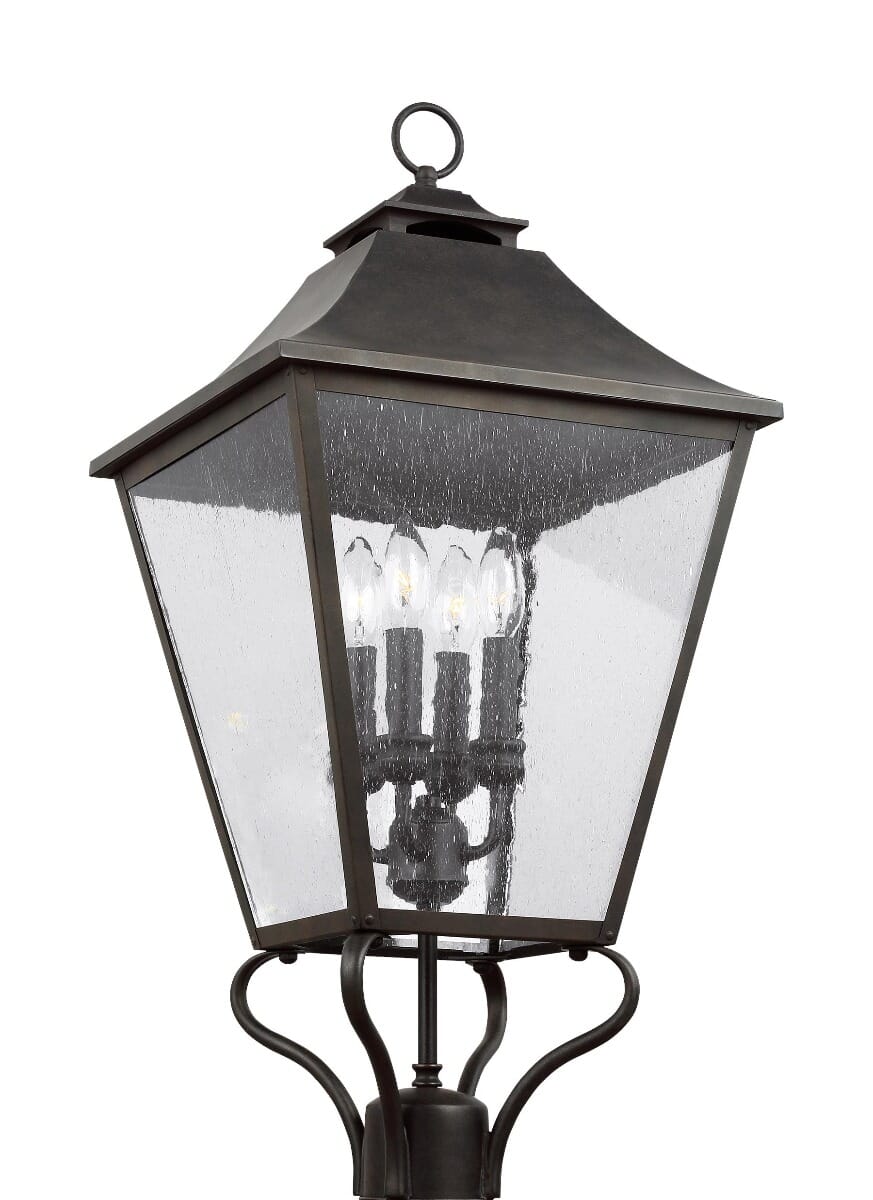 Feiss Galena 4-Light Post/Pier Lantern in Sable