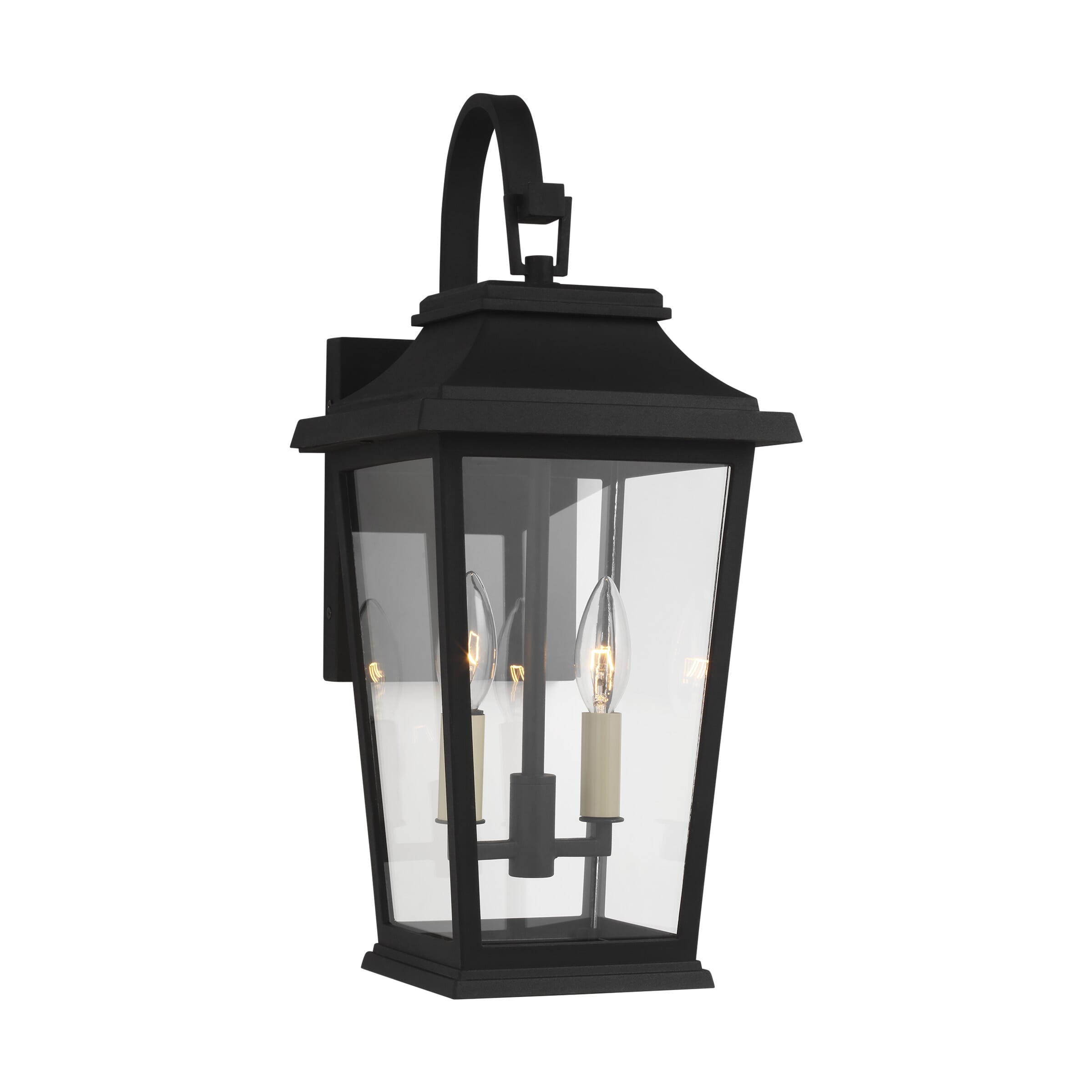 Feiss Warren Small Outdoor Wall Lantern in Textured Black