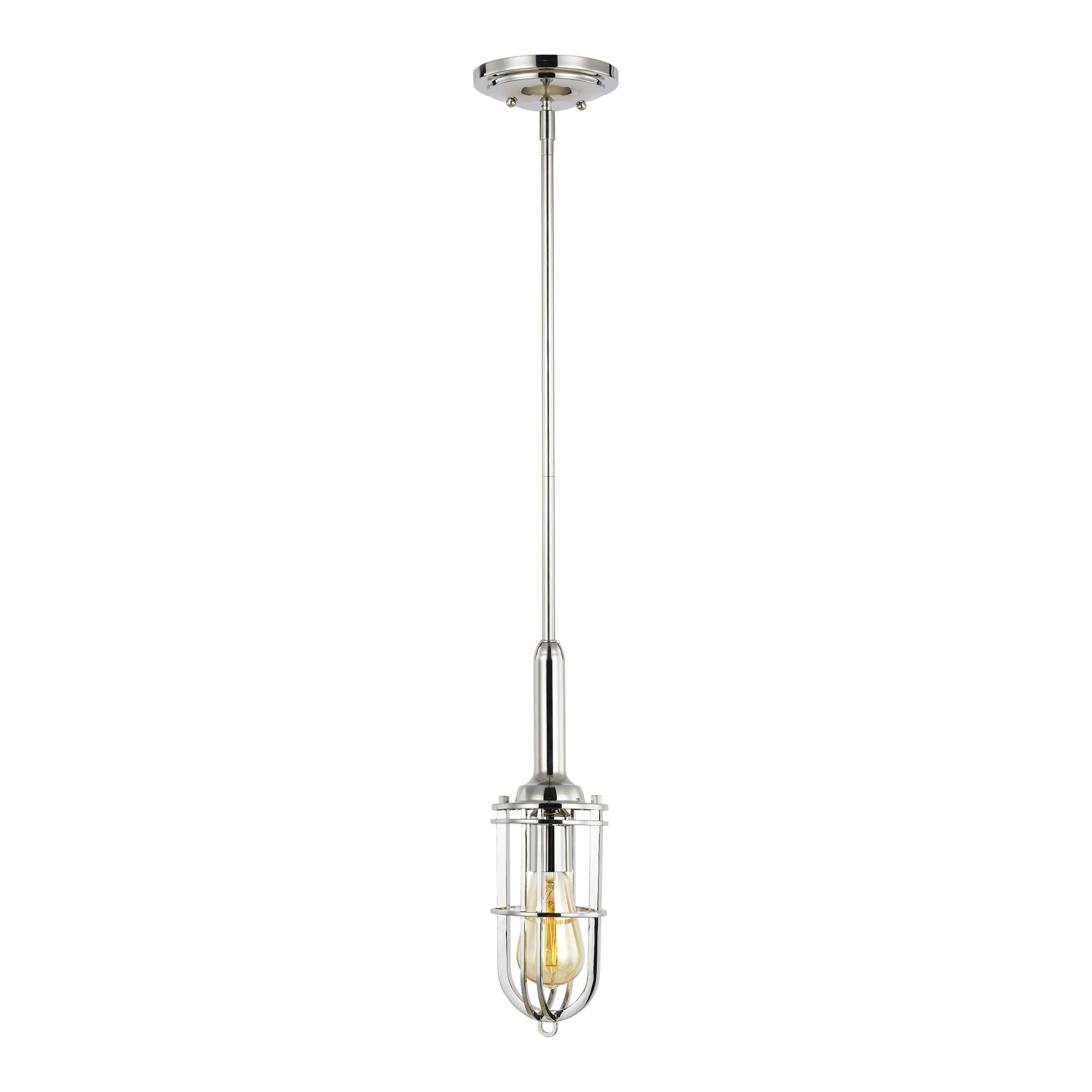 Feiss Urban Renewal Mini Pendant in Polished Nickel