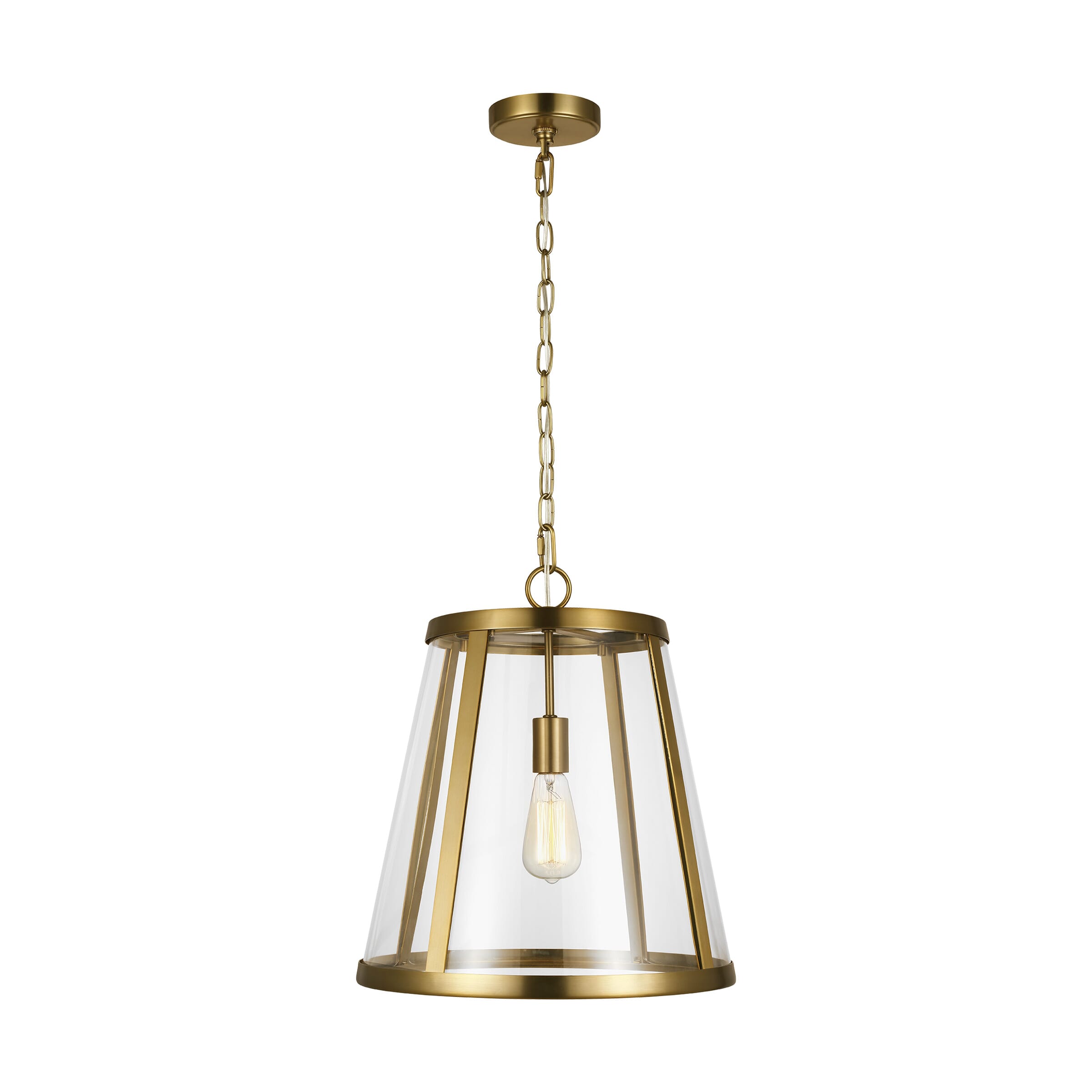 Feiss Harrow Pendant Light in Burnished Brass