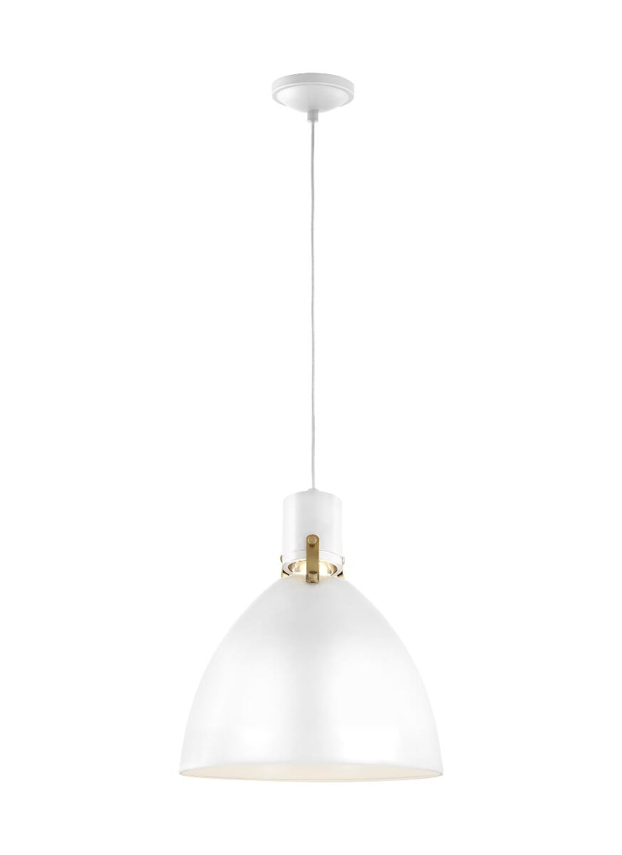 Feiss Brynne LED Pendant Light in Flat White