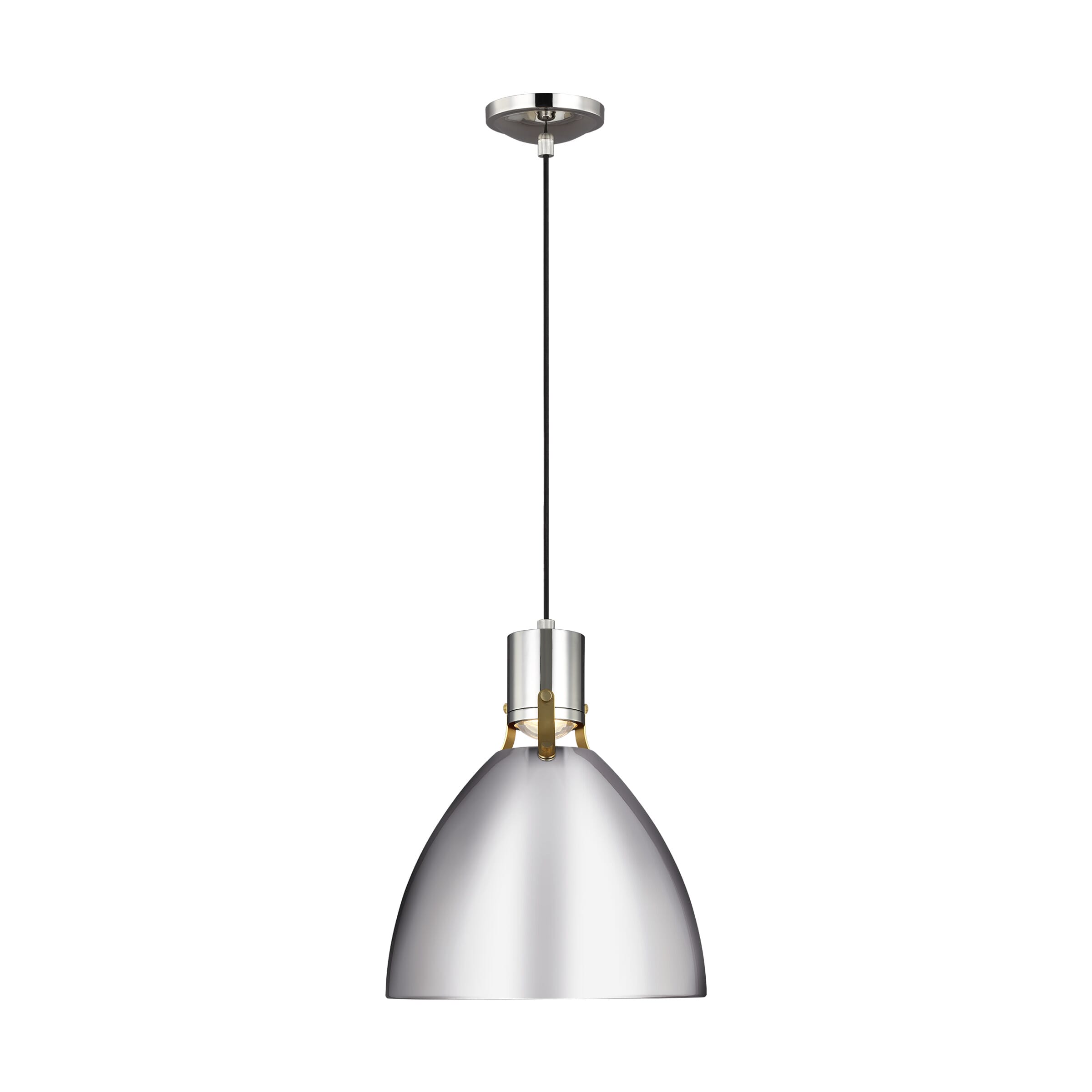 Feiss Brynne LED Pendant Light in Polished Nickel