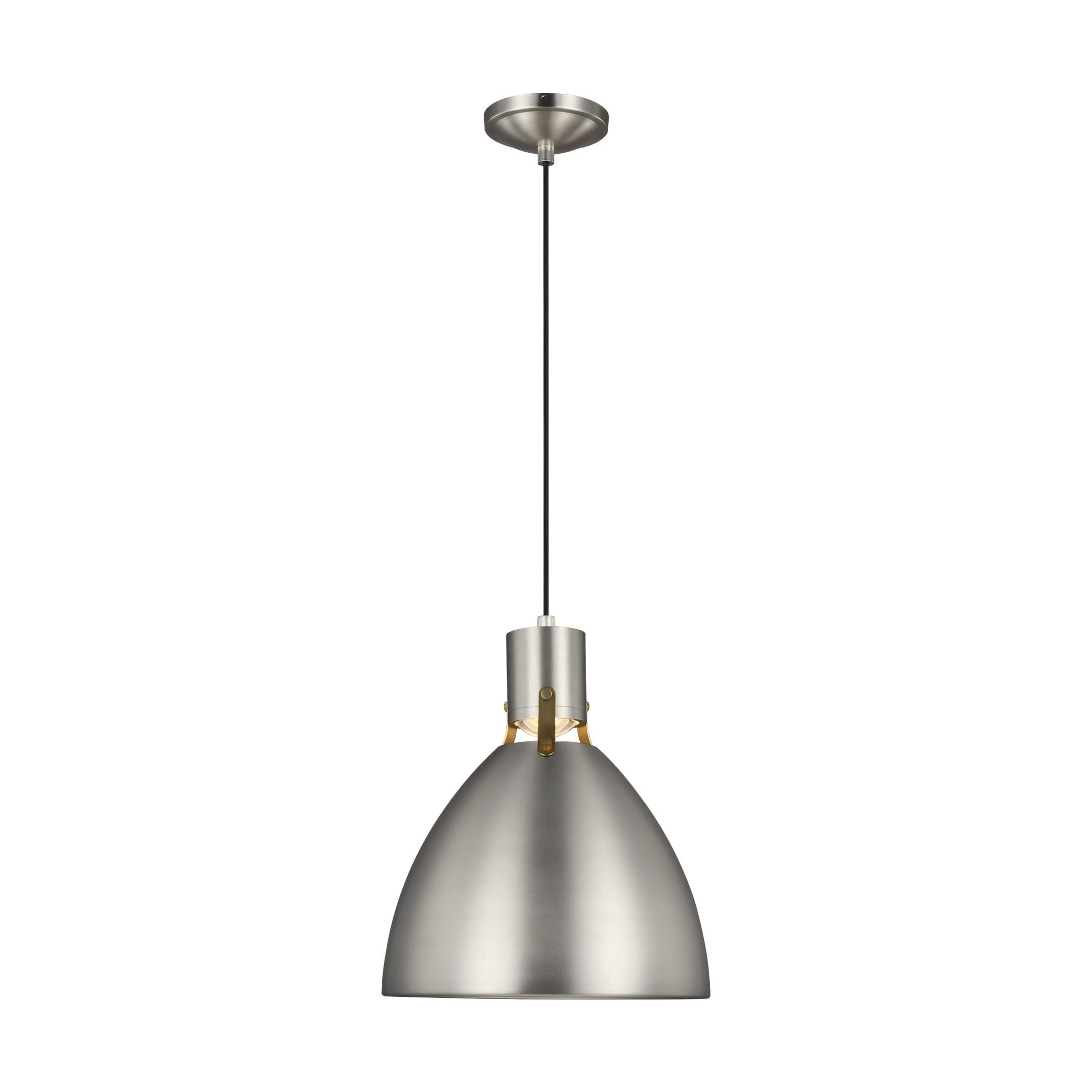 Feiss Brynne LED Pendant Light in Satin Nickel