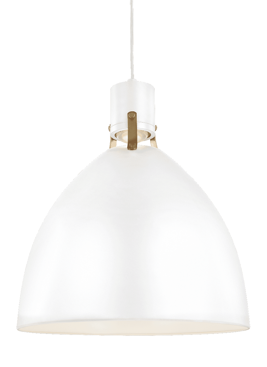 Feiss Brynne 19" 1-Light LED Pendant in Flat White