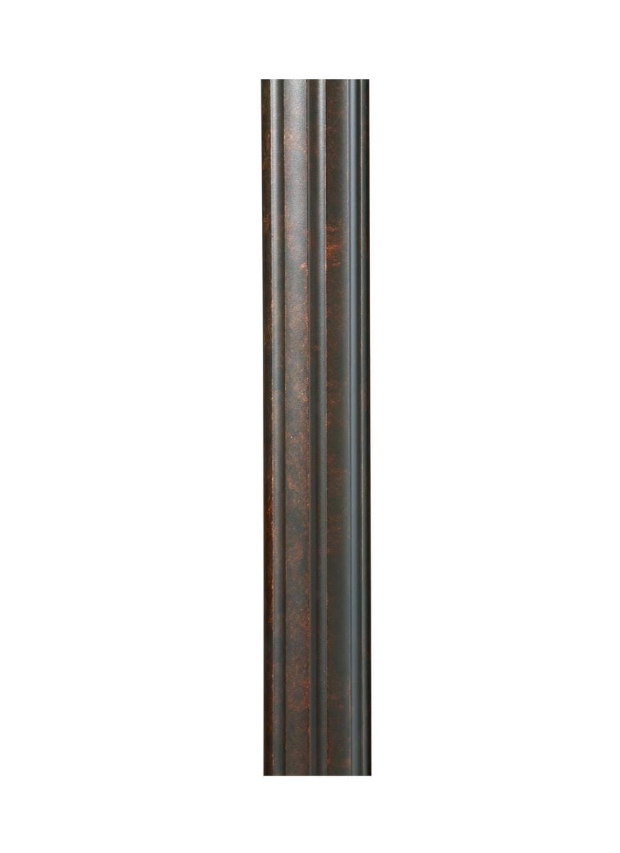 Feiss 7' Outdoor Lantern Post in Walnut Finish