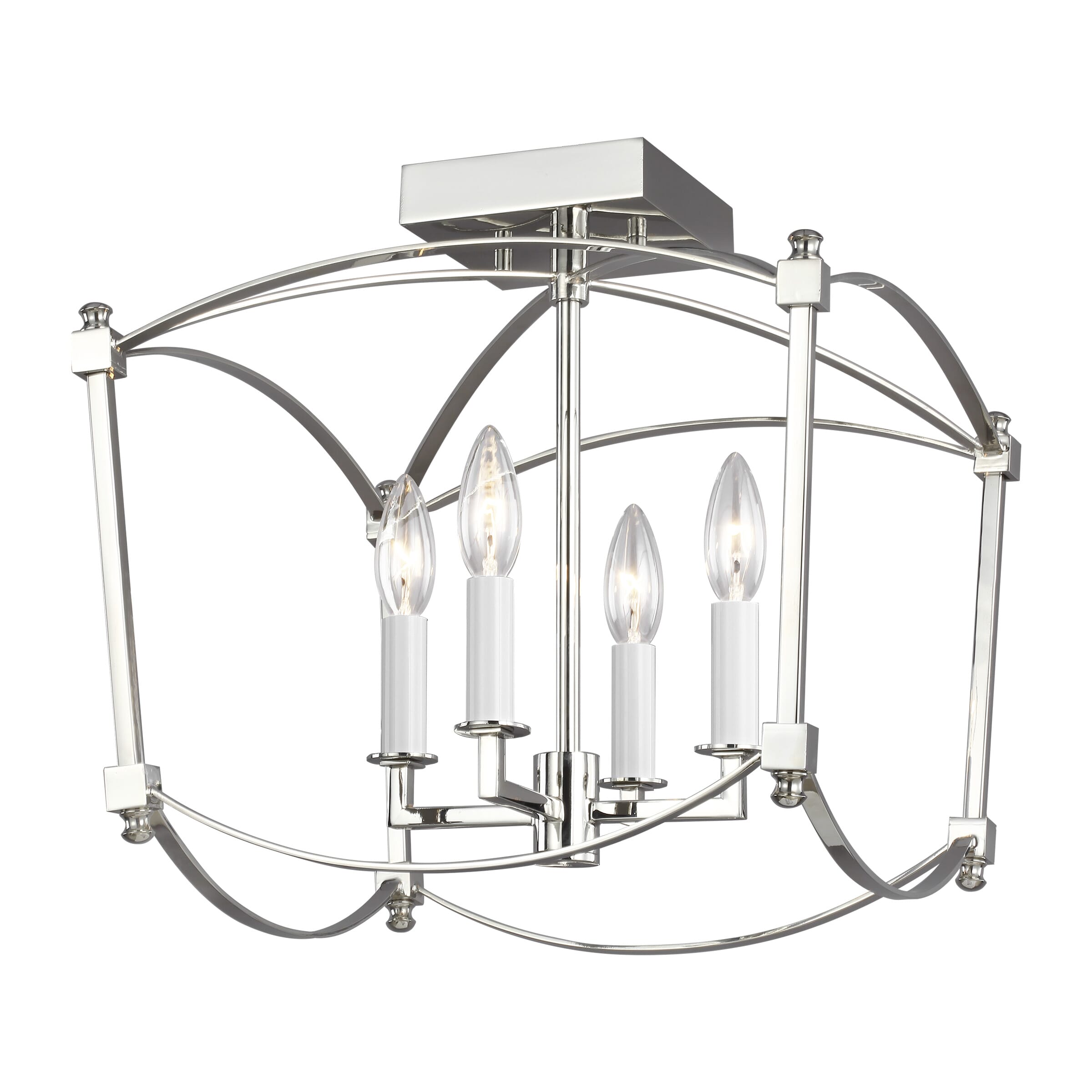 Feiss Thayer Ceiling Light in Polished Nickel