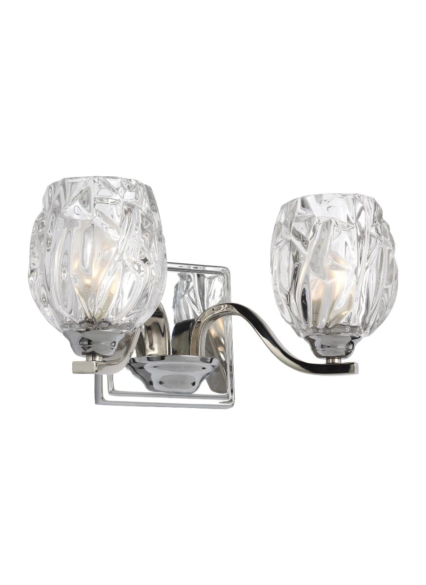 Feiss Kalli 2-Light 13" Bathroom Vanity Light in Chrome