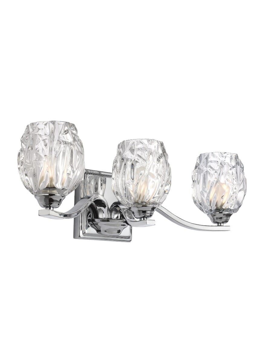 Feiss Kalli 3-Light 20" Bathroom Vanity Light in Chrome