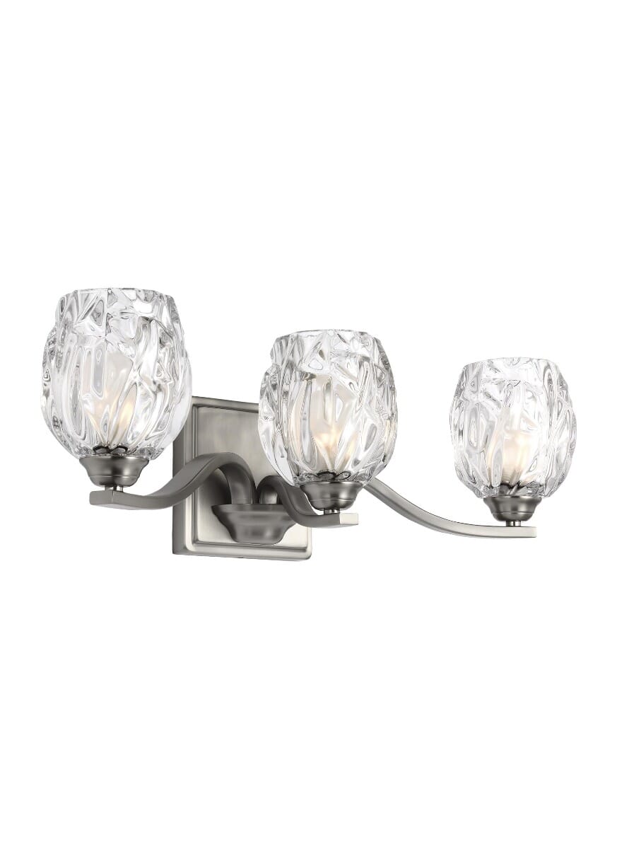 Feiss Kalli 3-Light 20" Bathroom Vanity Light in Satin Nickel