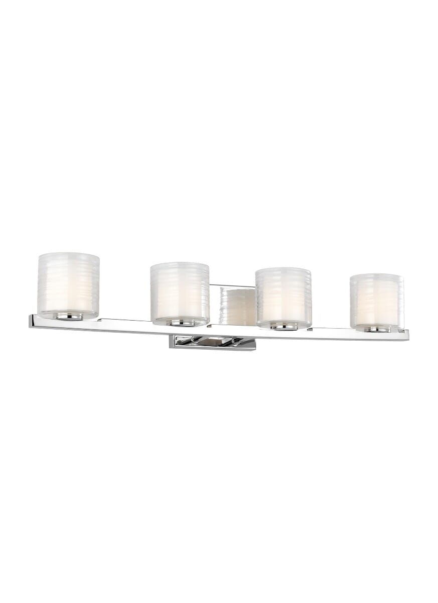 Feiss Volo 4-Light 31" Bathroom Vanity Light in Chrome