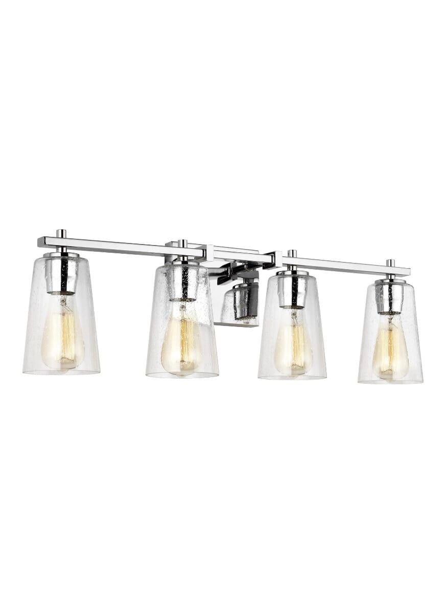 Feiss Mercer 28.63" 4-Light Bathroom Vanity Light in Chrome