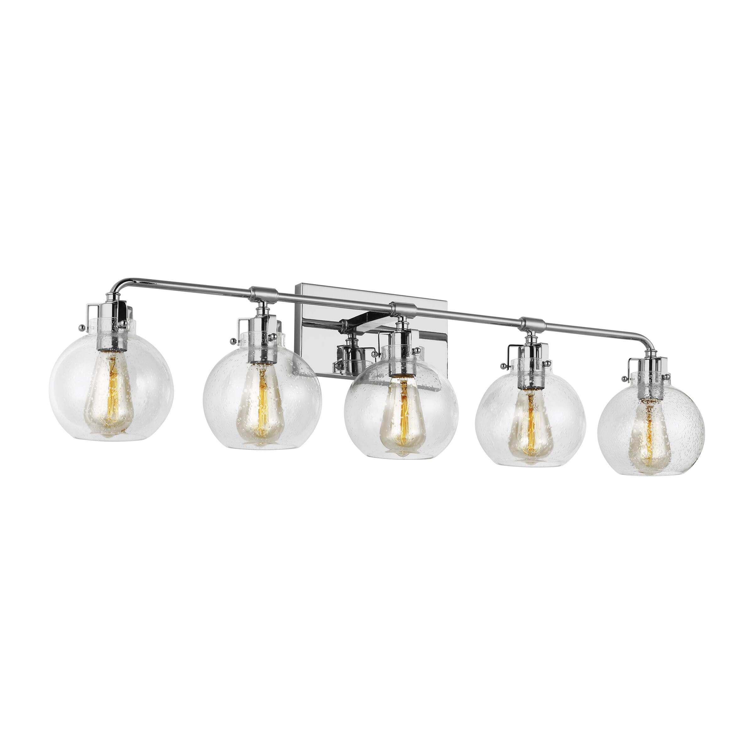 Feiss Clara 5-Light Bathroom Vanity Light in Chrome