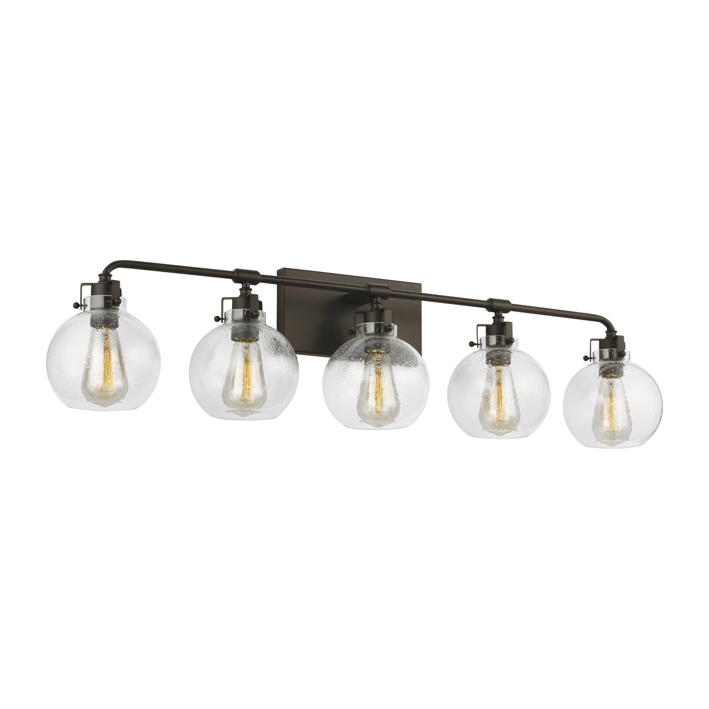 Feiss Clara 5-Light Bathroom Vanity Light in Oil Rubbed Bronze