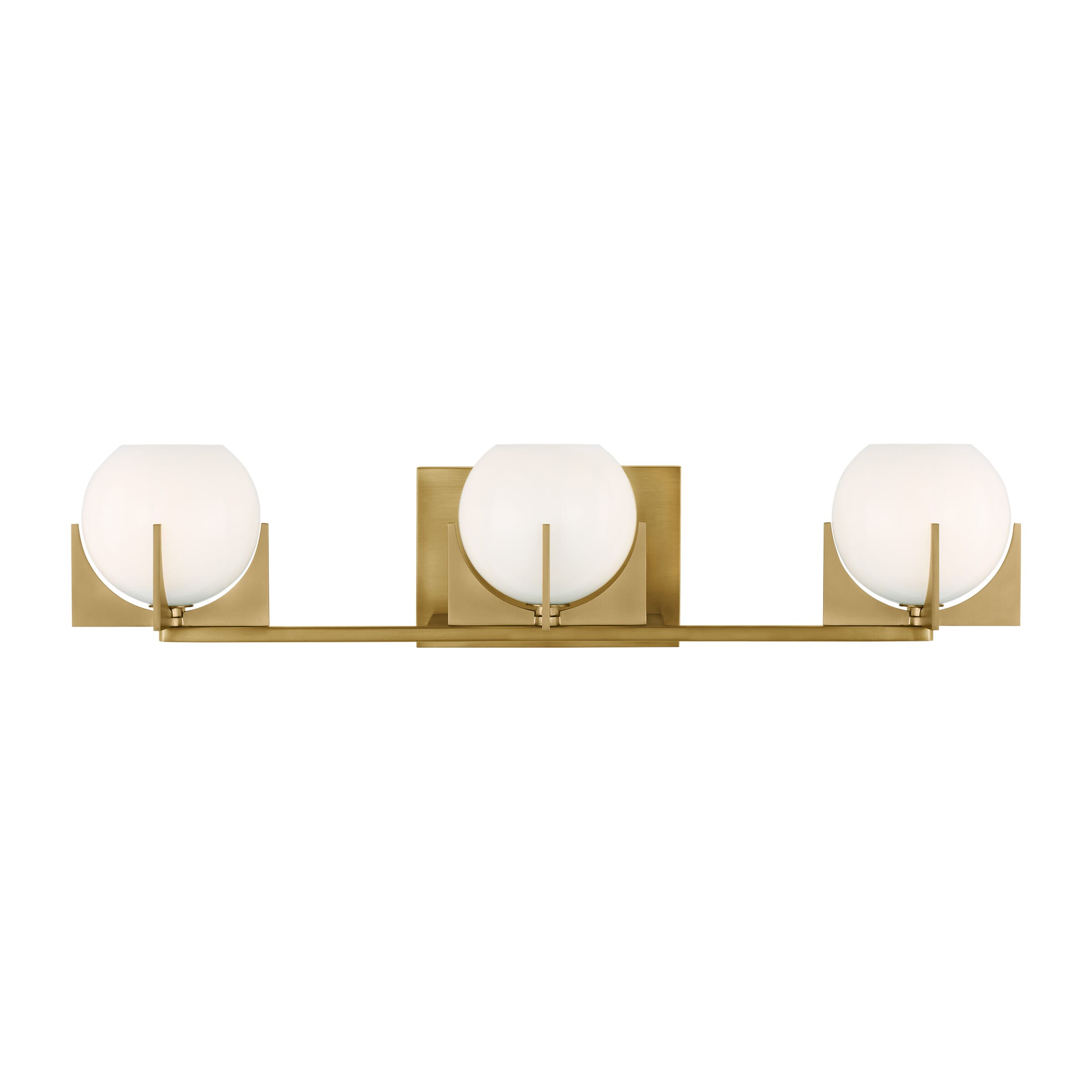 Feiss Abbott 24.125" LED 3-Light Bathroom Vanity Light in Burnished Brass