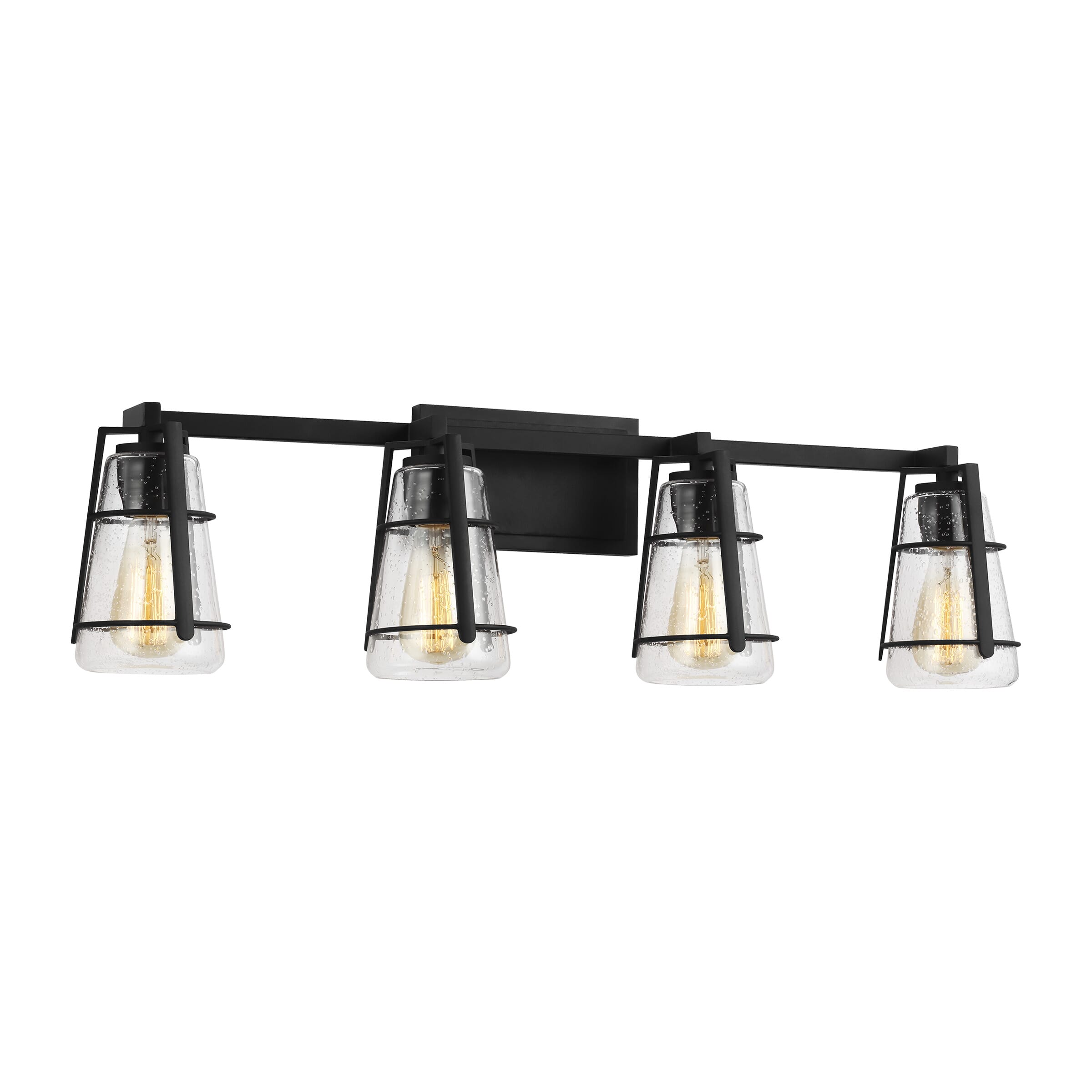 Feiss Adelaide 33.5" 4-Light Bathroom Vanity Light in Midnight Black