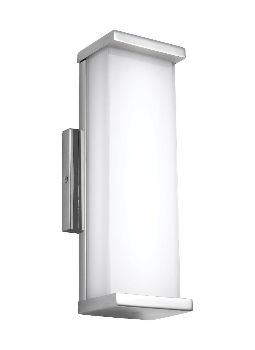 Feiss Altron 13" Indoor / Outdoor Wall Sconce in Polished Stainless Steel