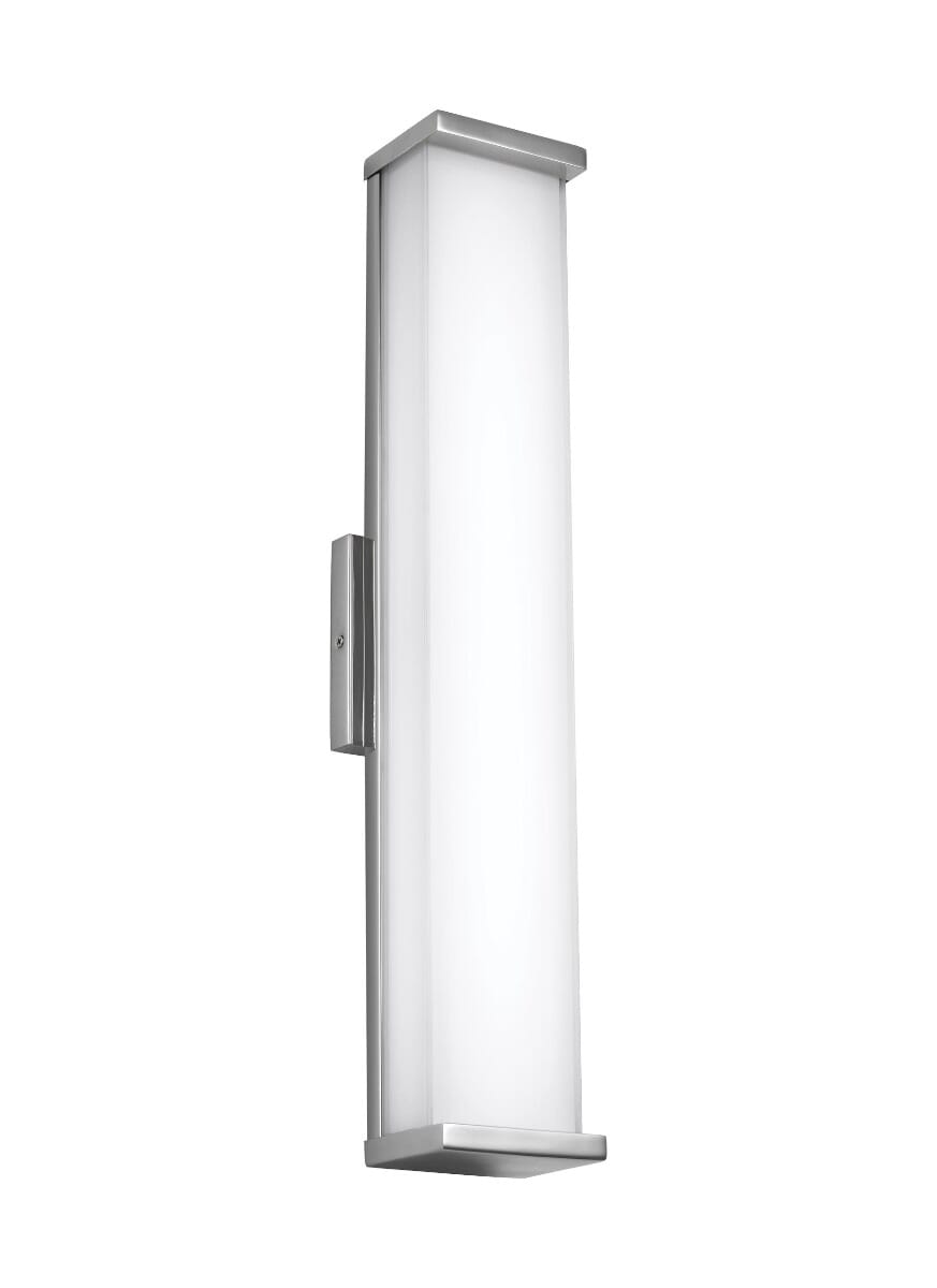 Feiss Altron 24" 1-Light Indoor / Outdoor Wall Sconce in Polished Stainless Steel