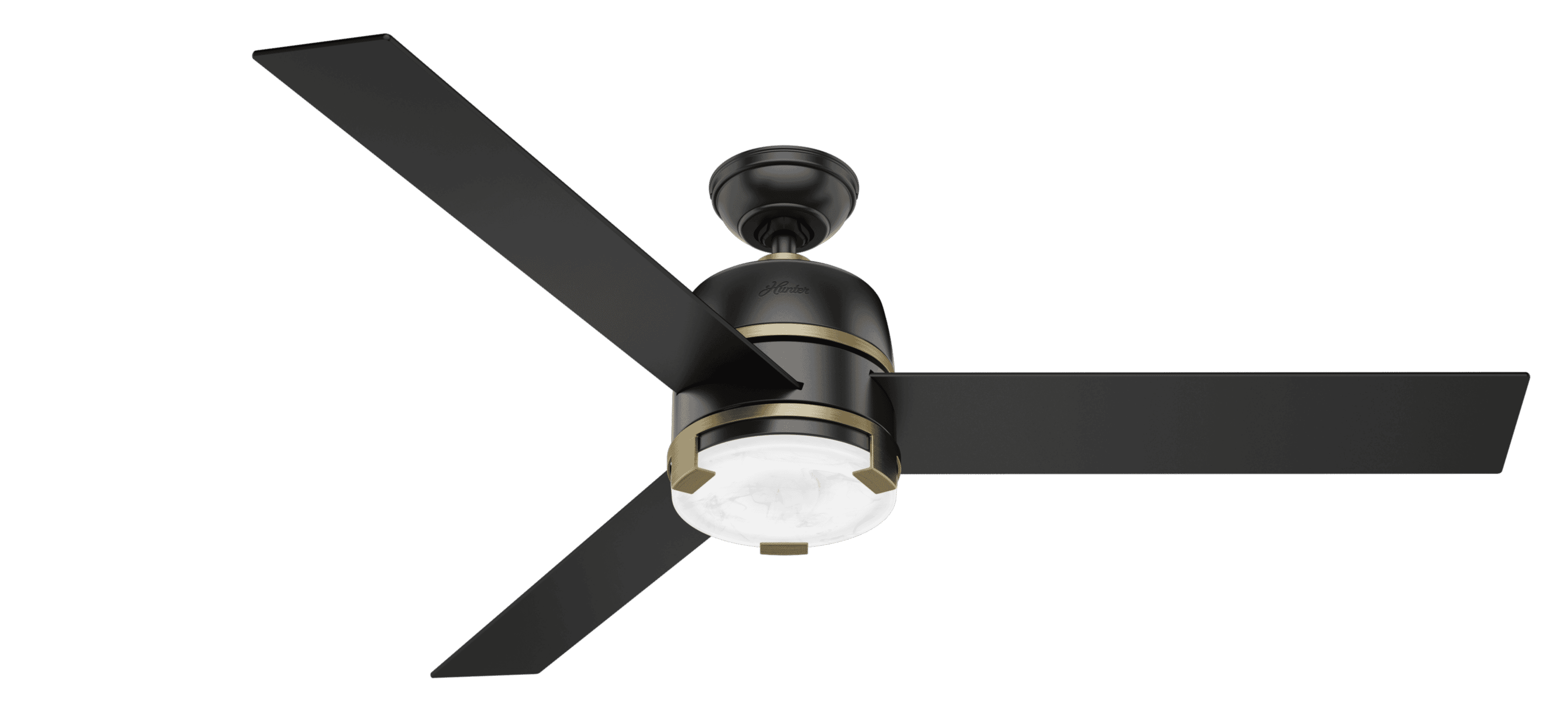 Hunter Bureau 60" Indoor Ceiling Fan in Matte Black