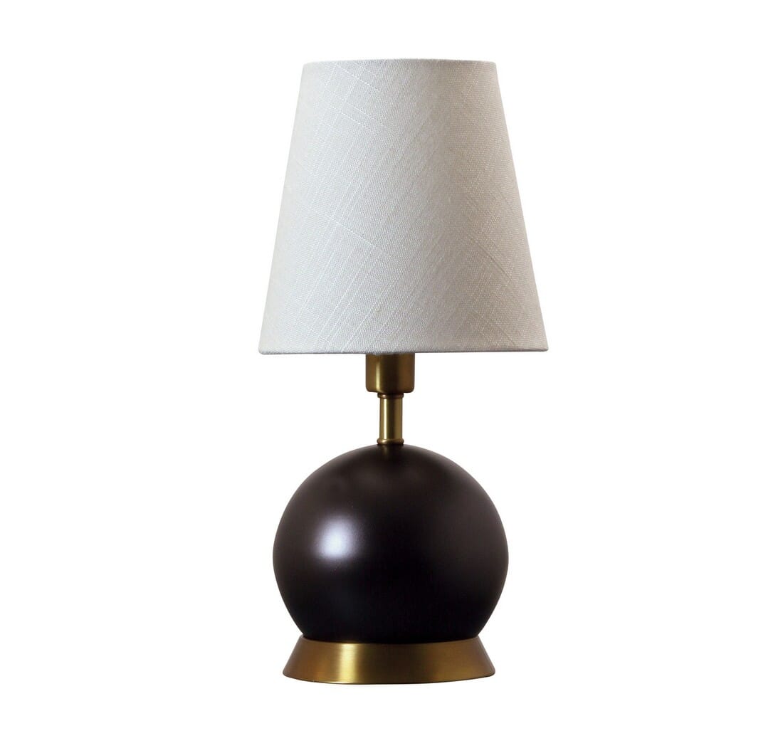 House of Troy Geo 12" Ball Accent Lamp in Mahogany Bronze/Weathered Brass