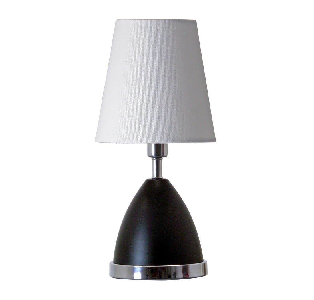 House of Troy Geo 12" Parabola Accent Lamp in Black Matte/Chrome