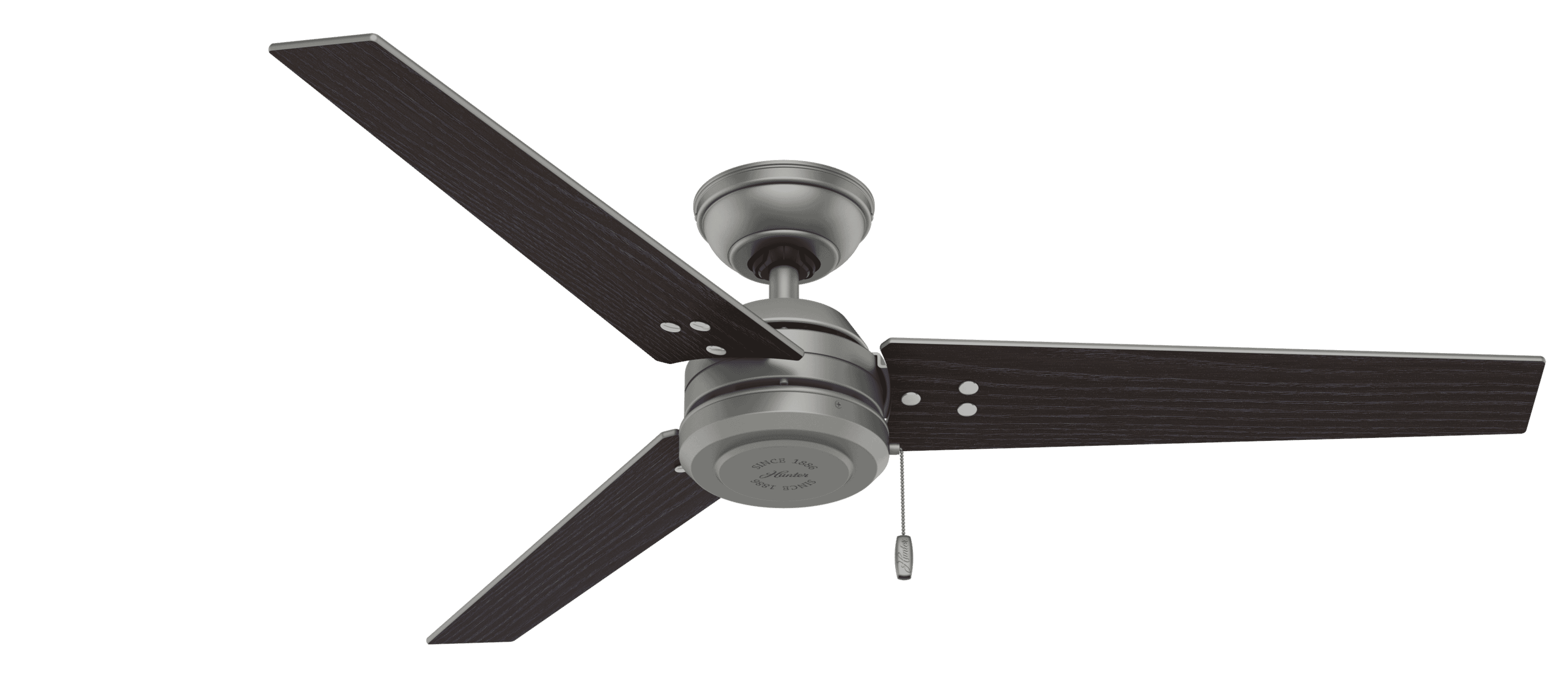 Hunter Cassius 52" Indoor/Outdoor Ceiling Fan in Matte Silver