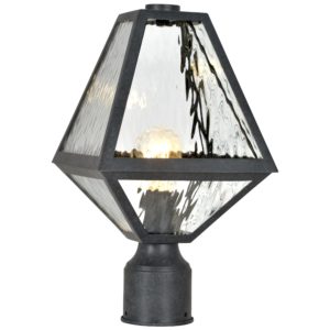 Brian Patrick Flynn for Crystorama Glacier 14" Outdoor Post Light in Black Charcoal