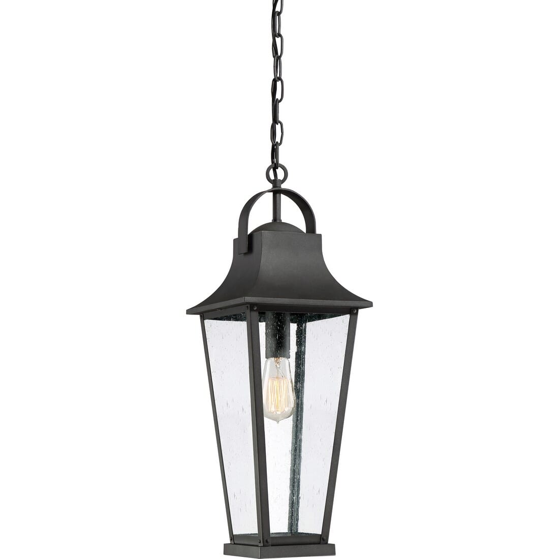 Quoizel Galveston 9" Outdoor Hanging Light in Mottled Black