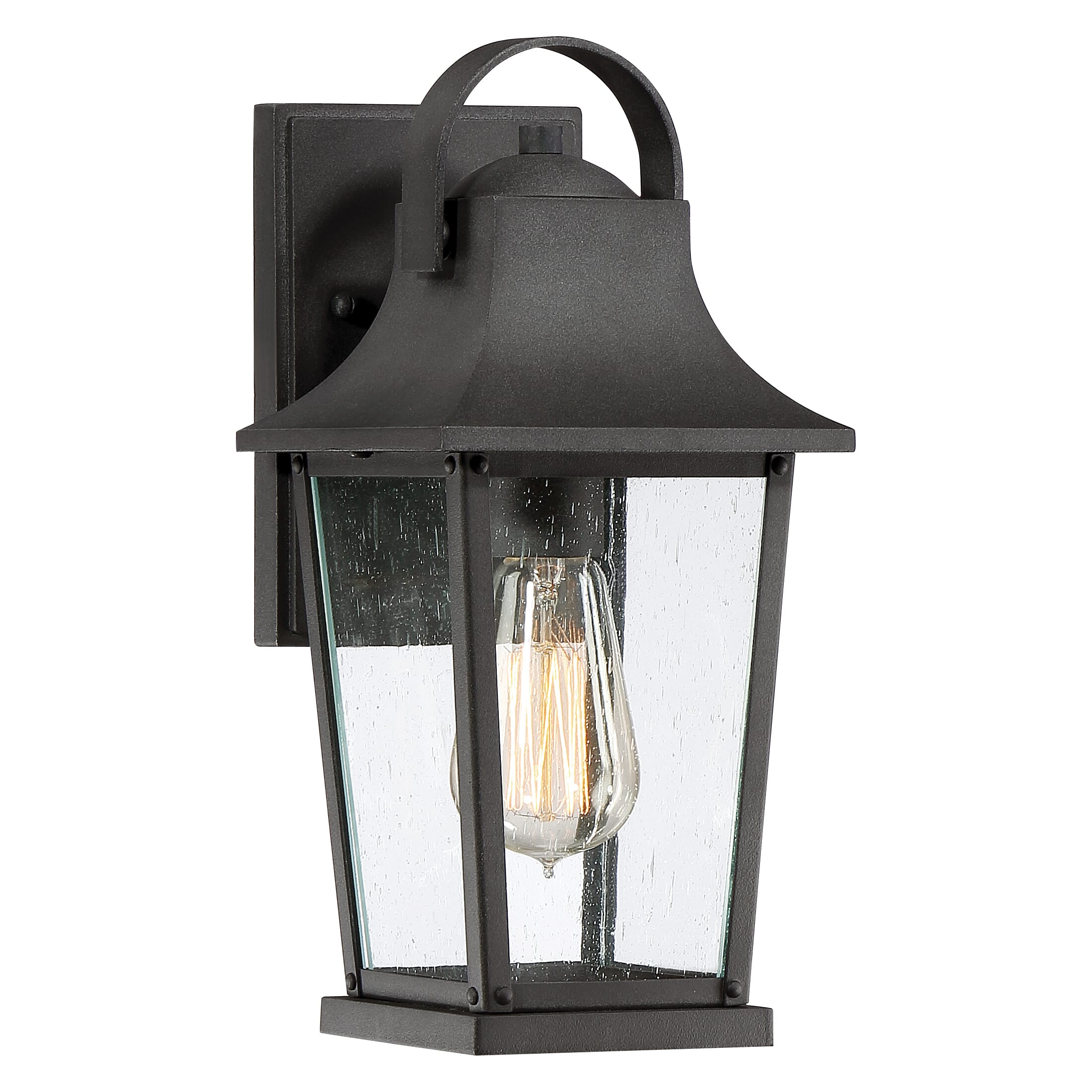 Quoizel Galveston 6" Outdoor Wall Light in Mottled Black