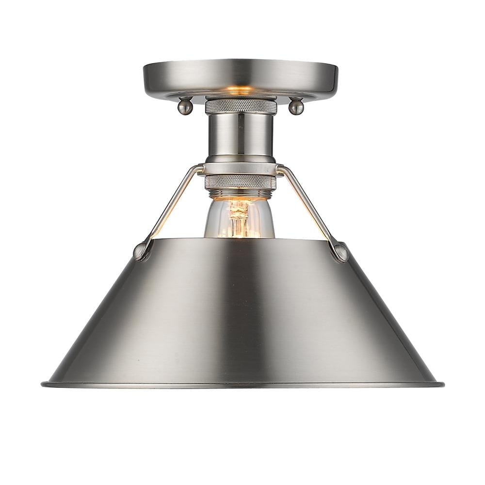 Golden Orwell 10" Ceiling Light in Pewter