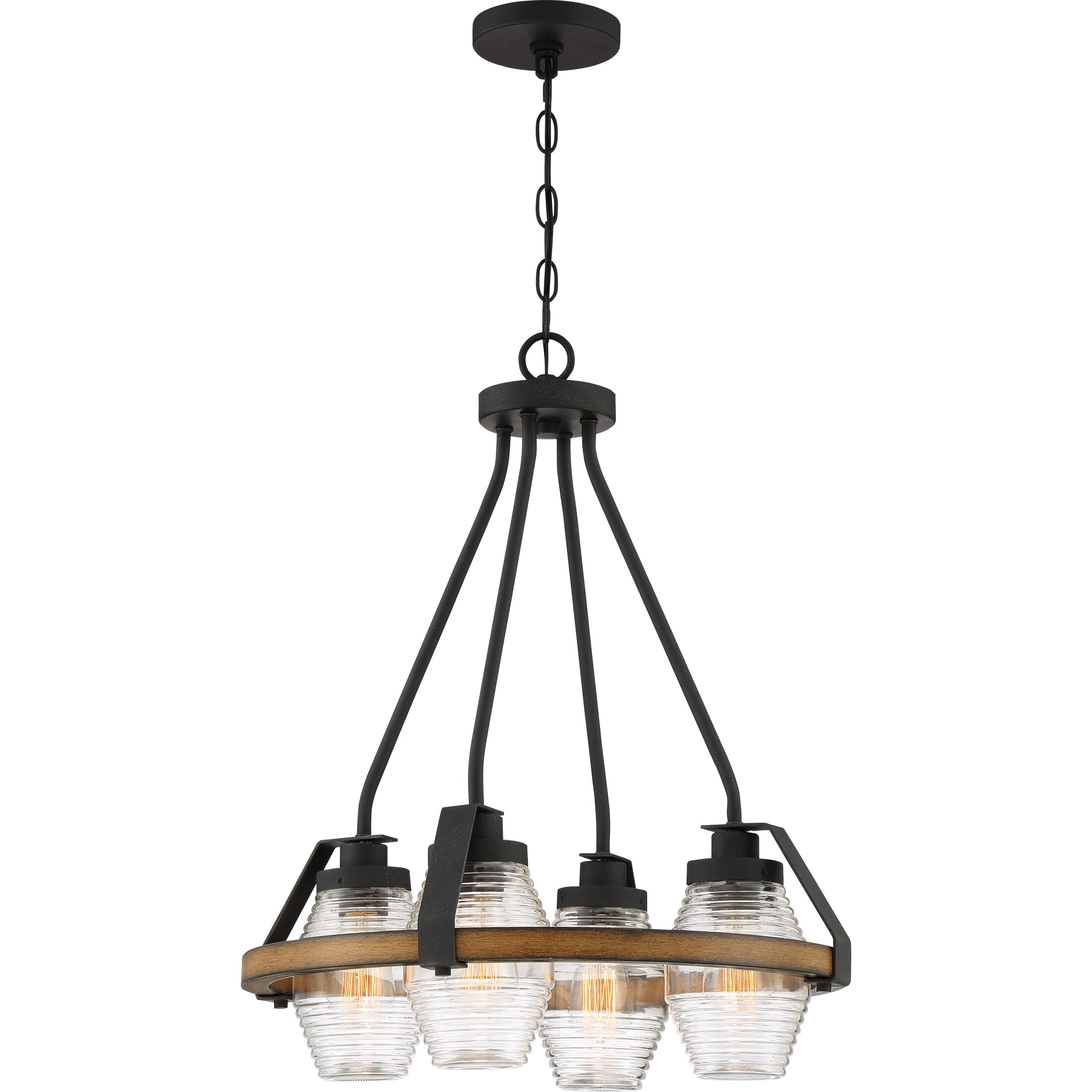 Quoizel Guilford 4-Light 25" Transitional Chandelier in Grey Ash