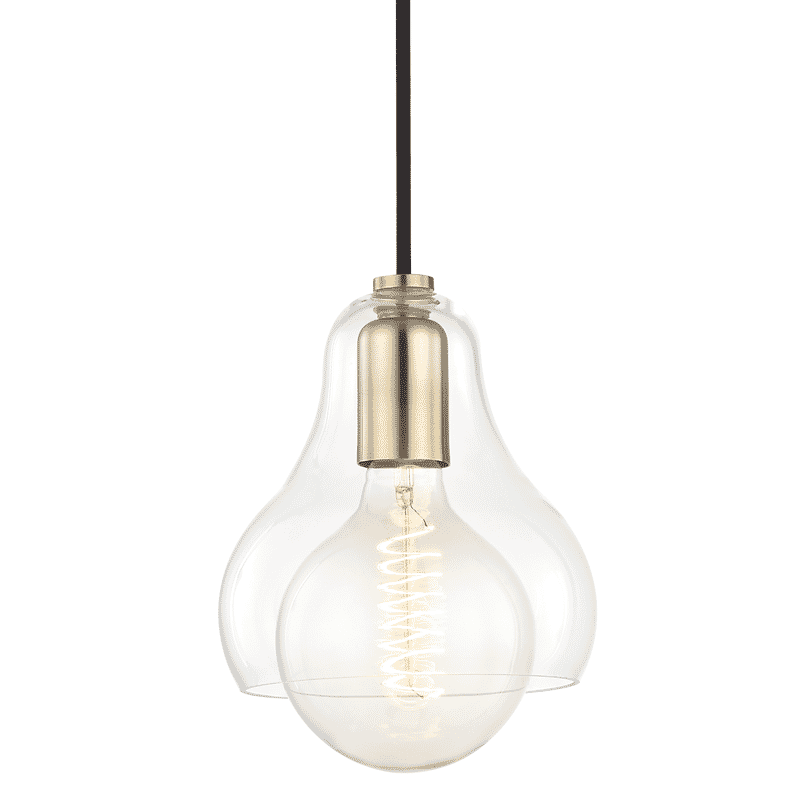 Mitzi Sadie 9" Pendant Light in Aged Brass